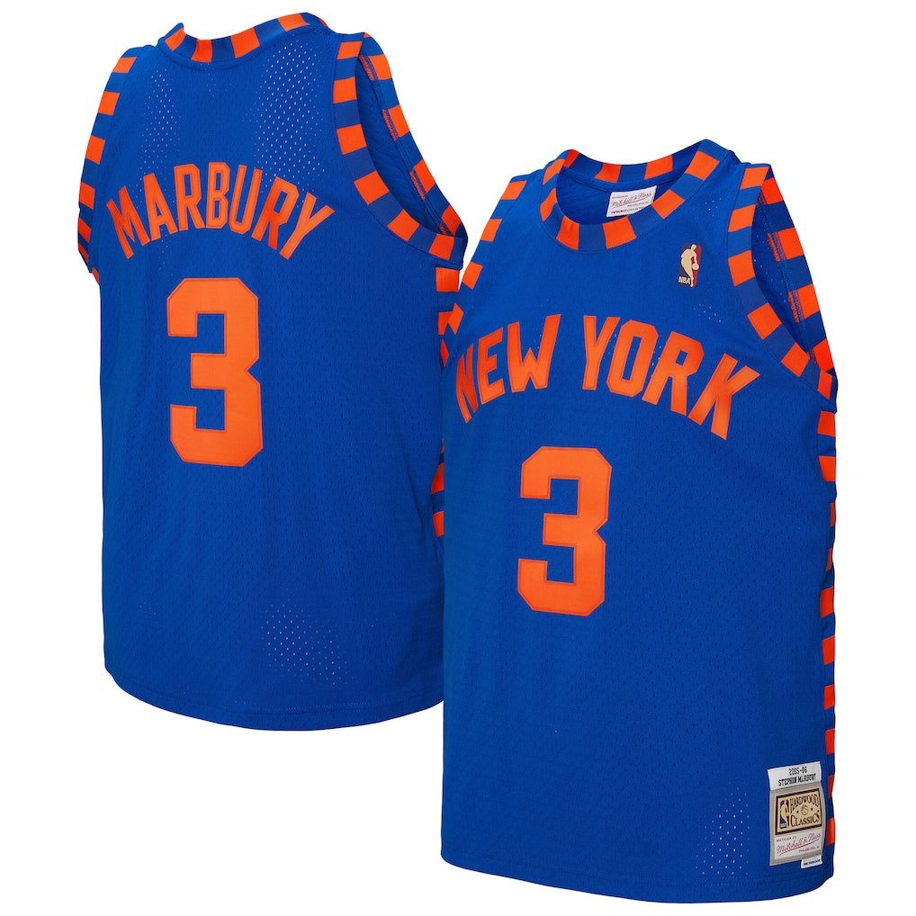 Stephon Marbury New York Knicks 2005/06 Royal Hardwood Classics Swingman Basketball Jersey