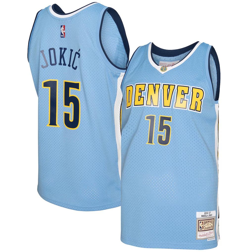 Nikola Jokic Denver Nuggets Mitchell & Ness 2016/17 Jersey - Light Blue