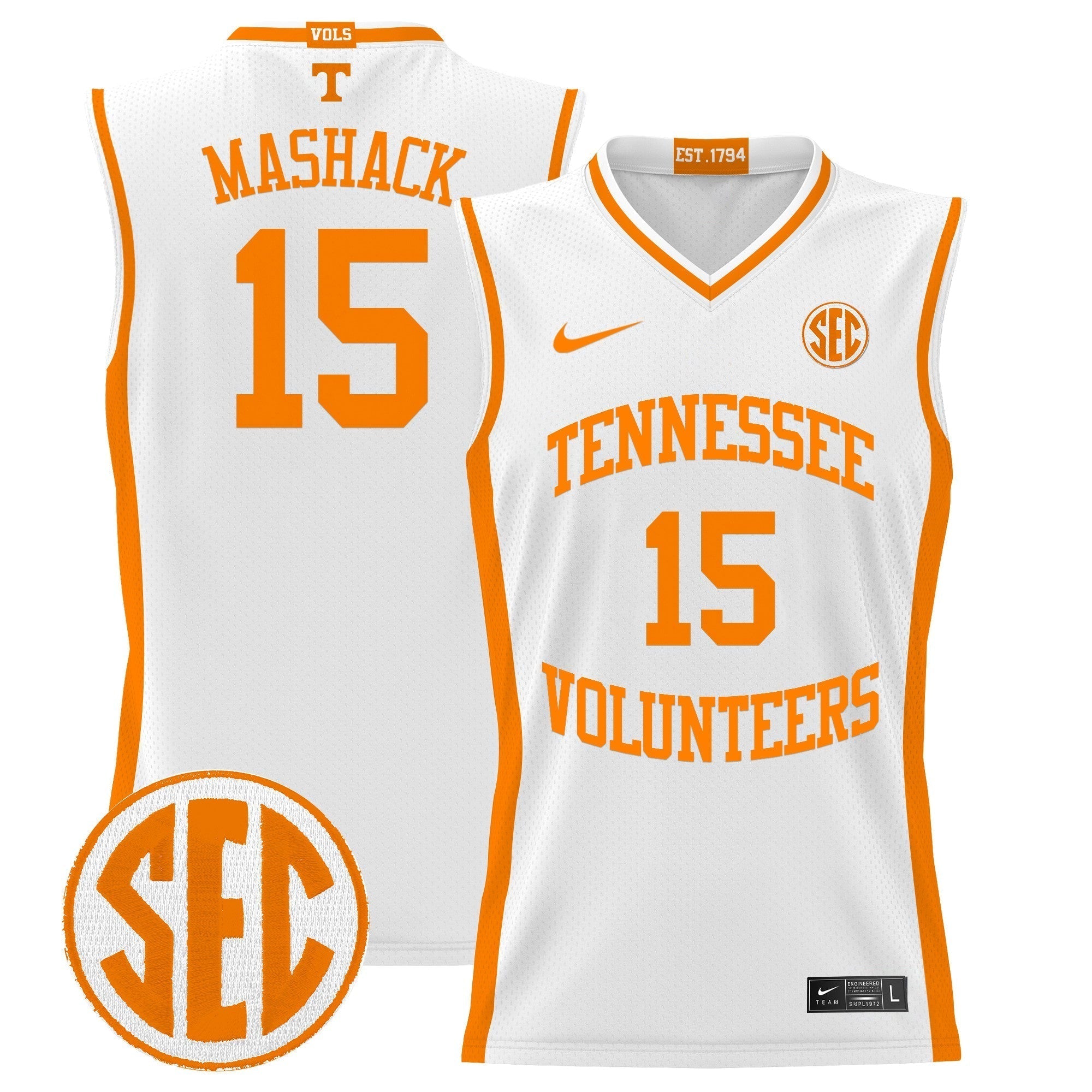 TENN 2024 Lightweight Basketball Jersey - Stitched