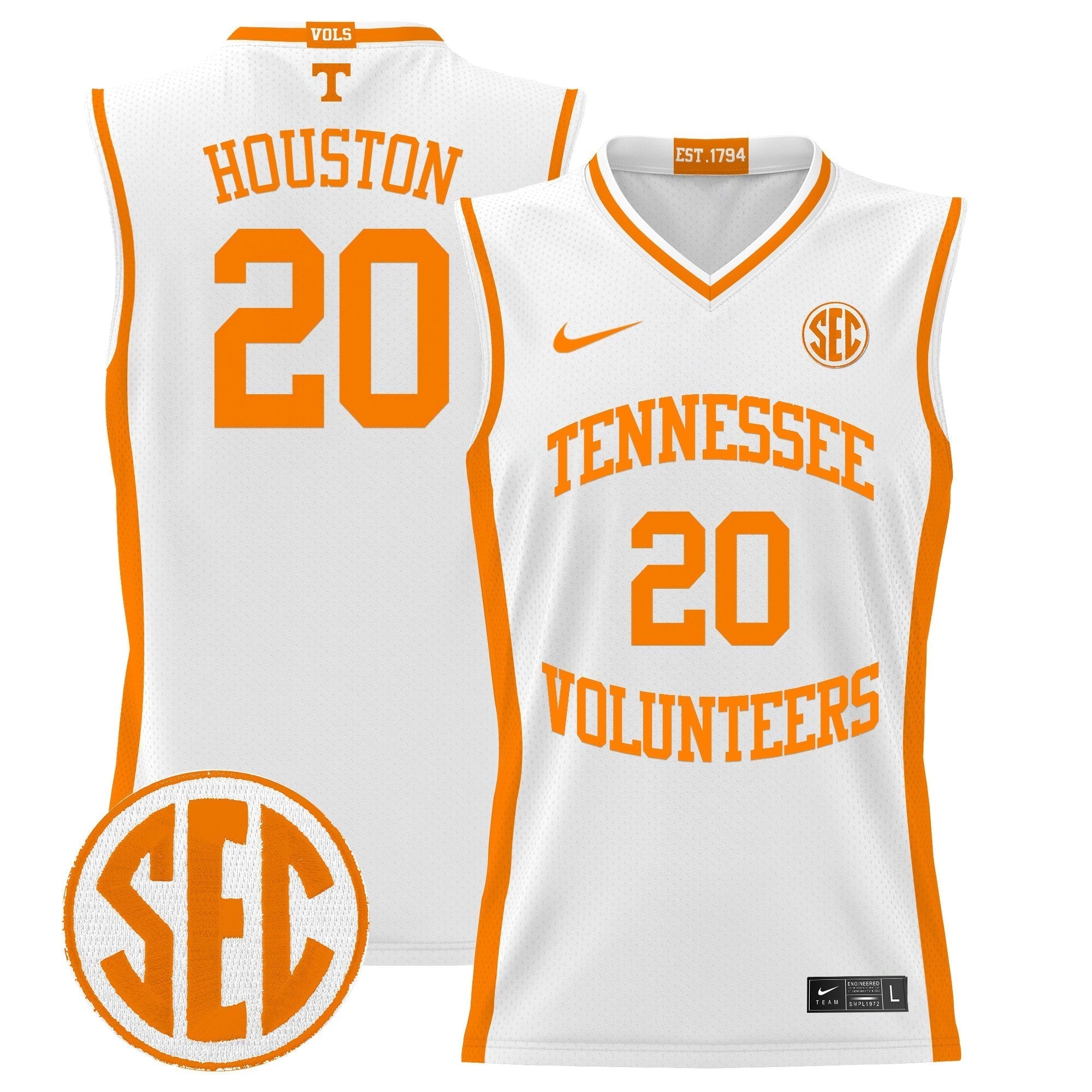 TENN 2024 Lightweight Basketball Jersey - Stitched