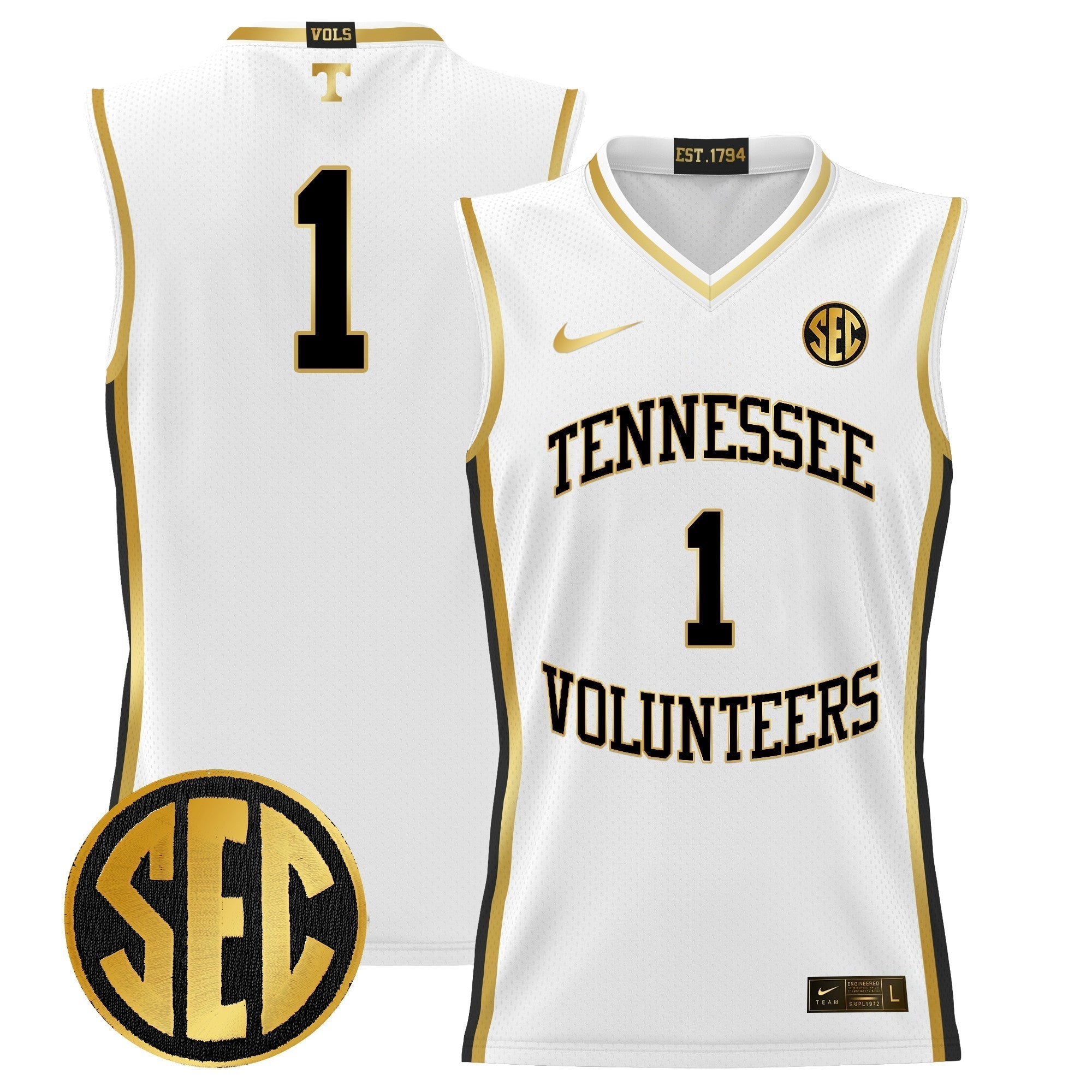 TENN 2024 Lightweight Basketball Jersey - Stitched