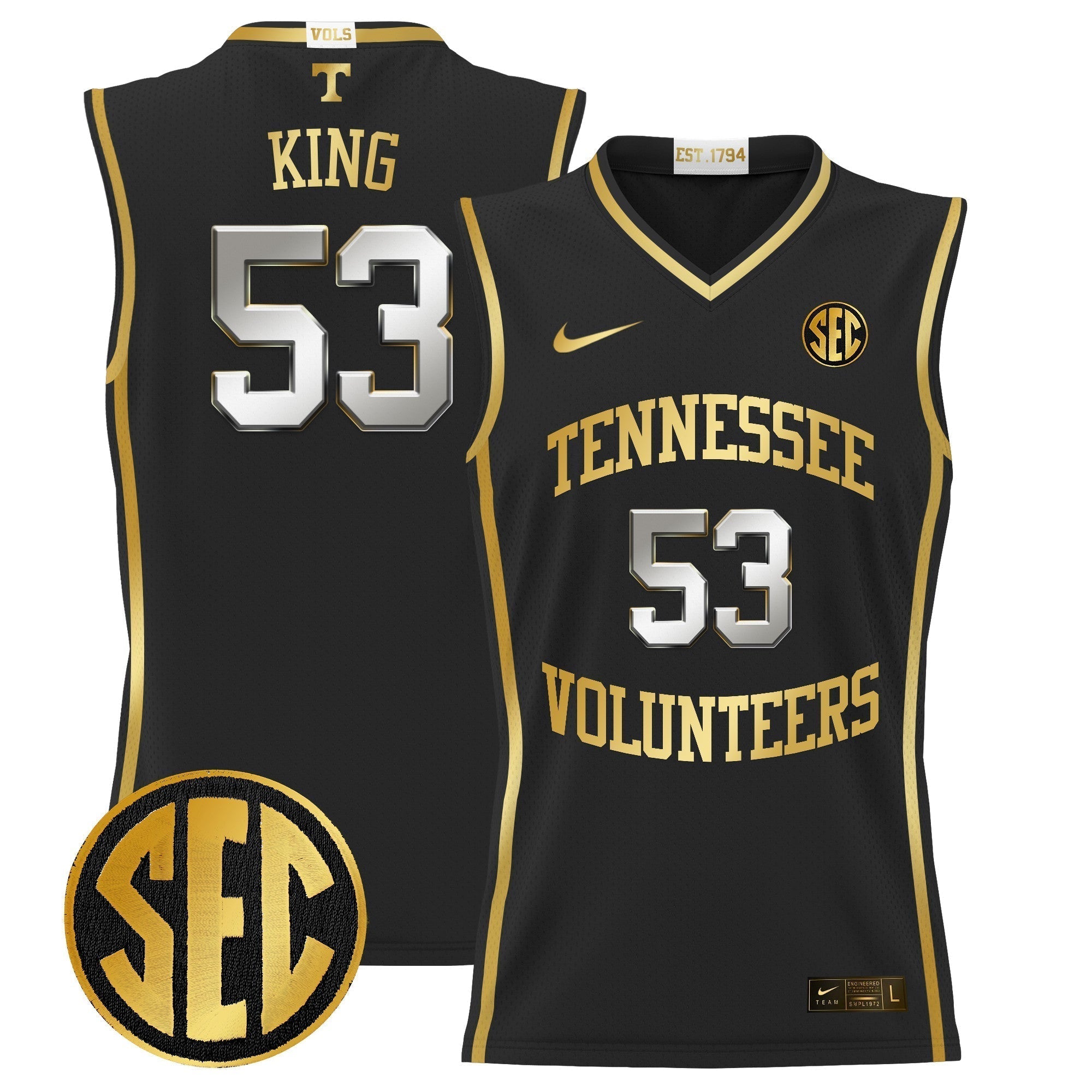 TENN 2024 Lightweight Basketball Jersey - Stitched