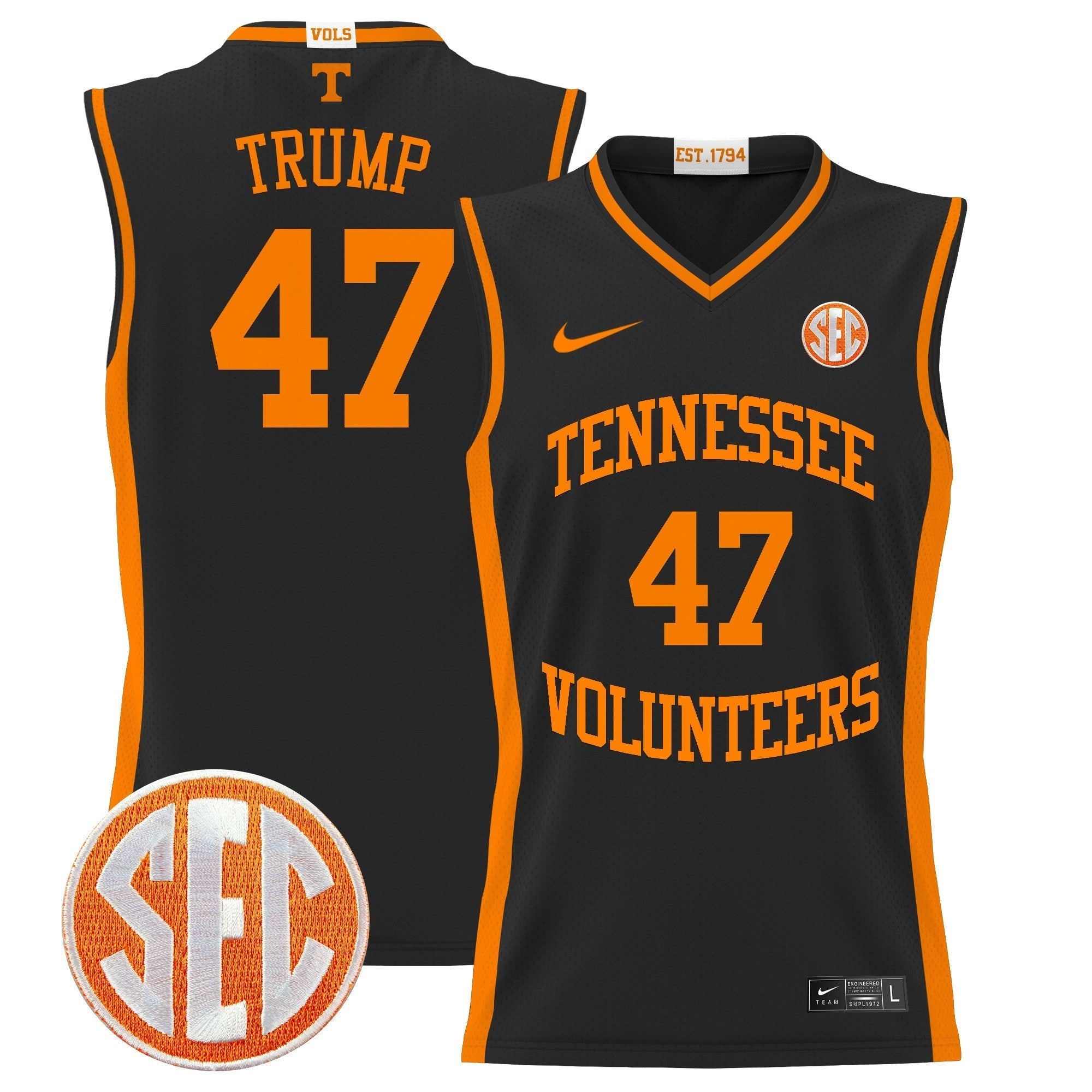 TENN 2024 Lightweight Basketball Jersey - Stitched