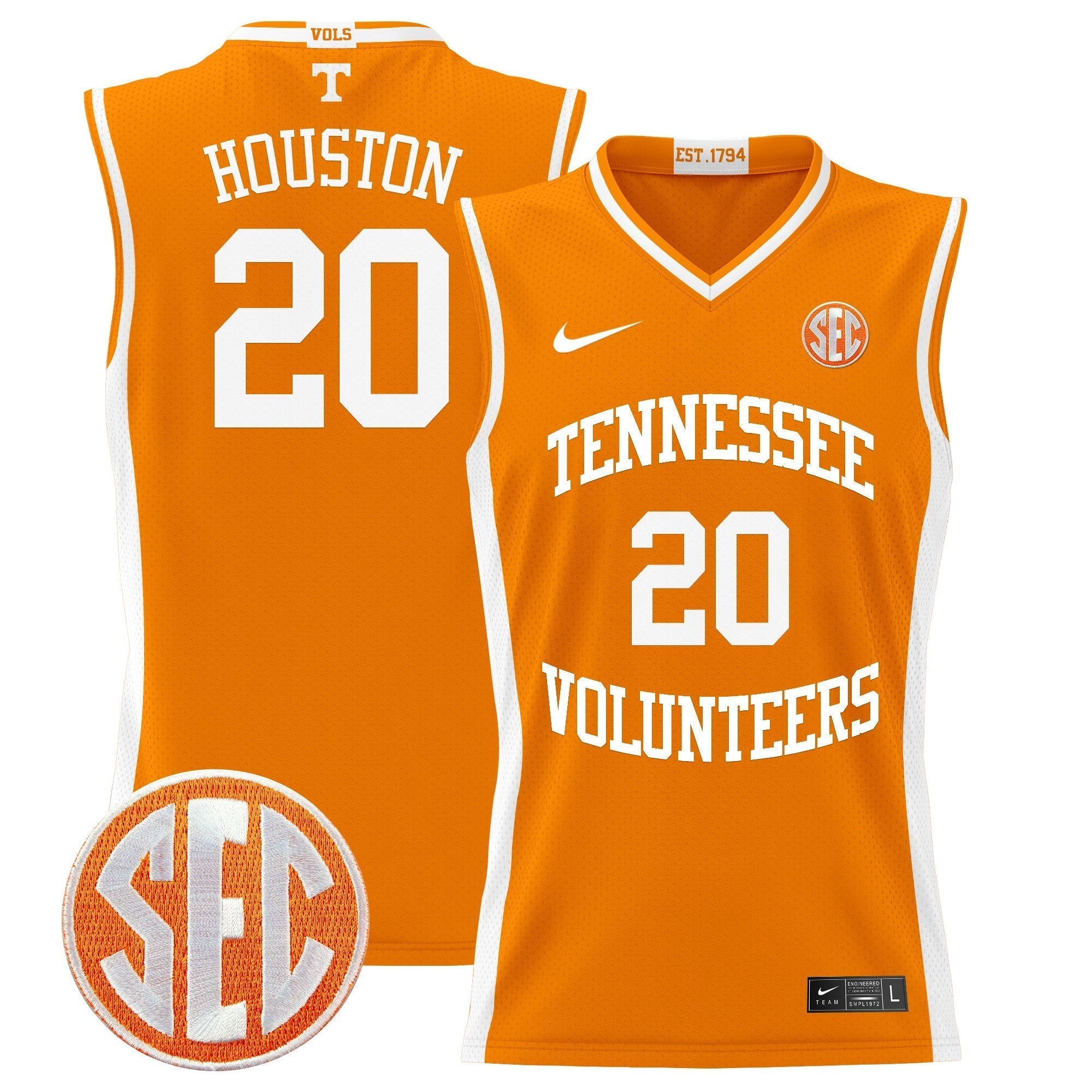 TENN 2024 Lightweight Basketball Jersey - Stitched