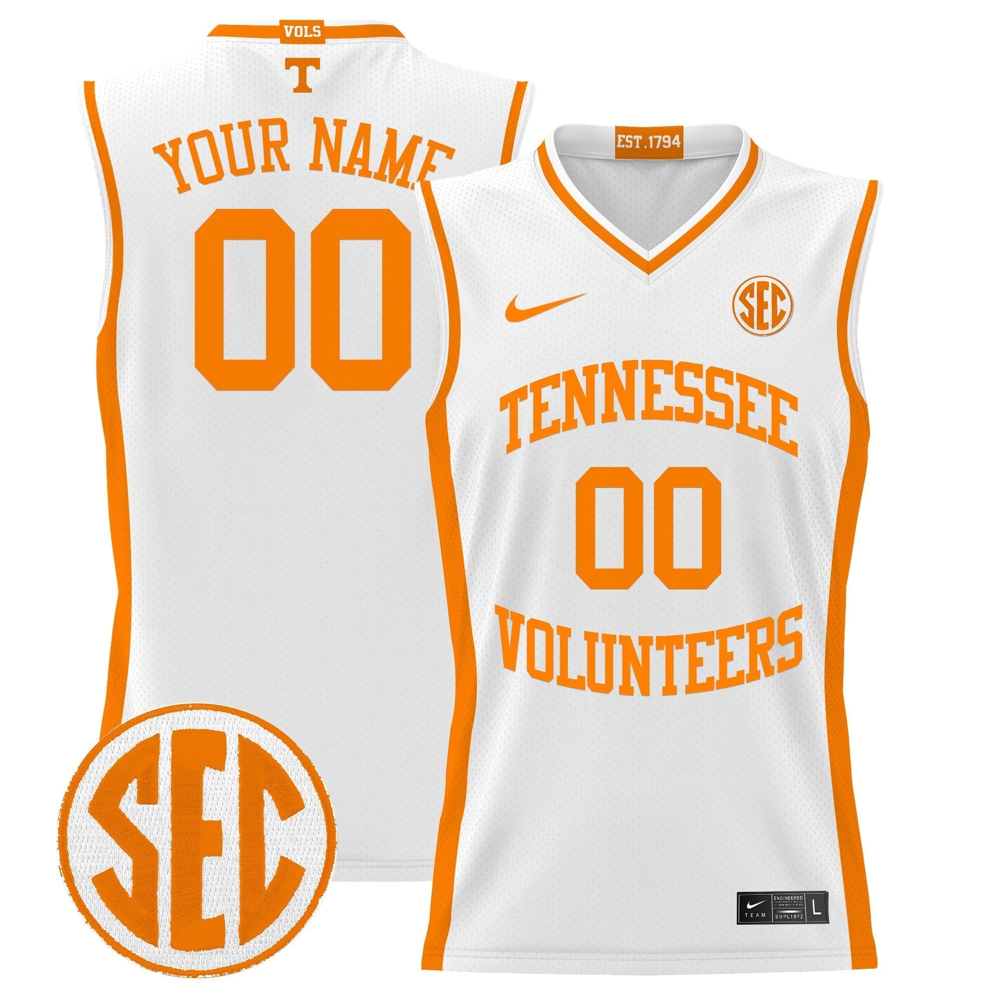 TENN 2024 Lightweight Basketball Custom Jersey - Stitched