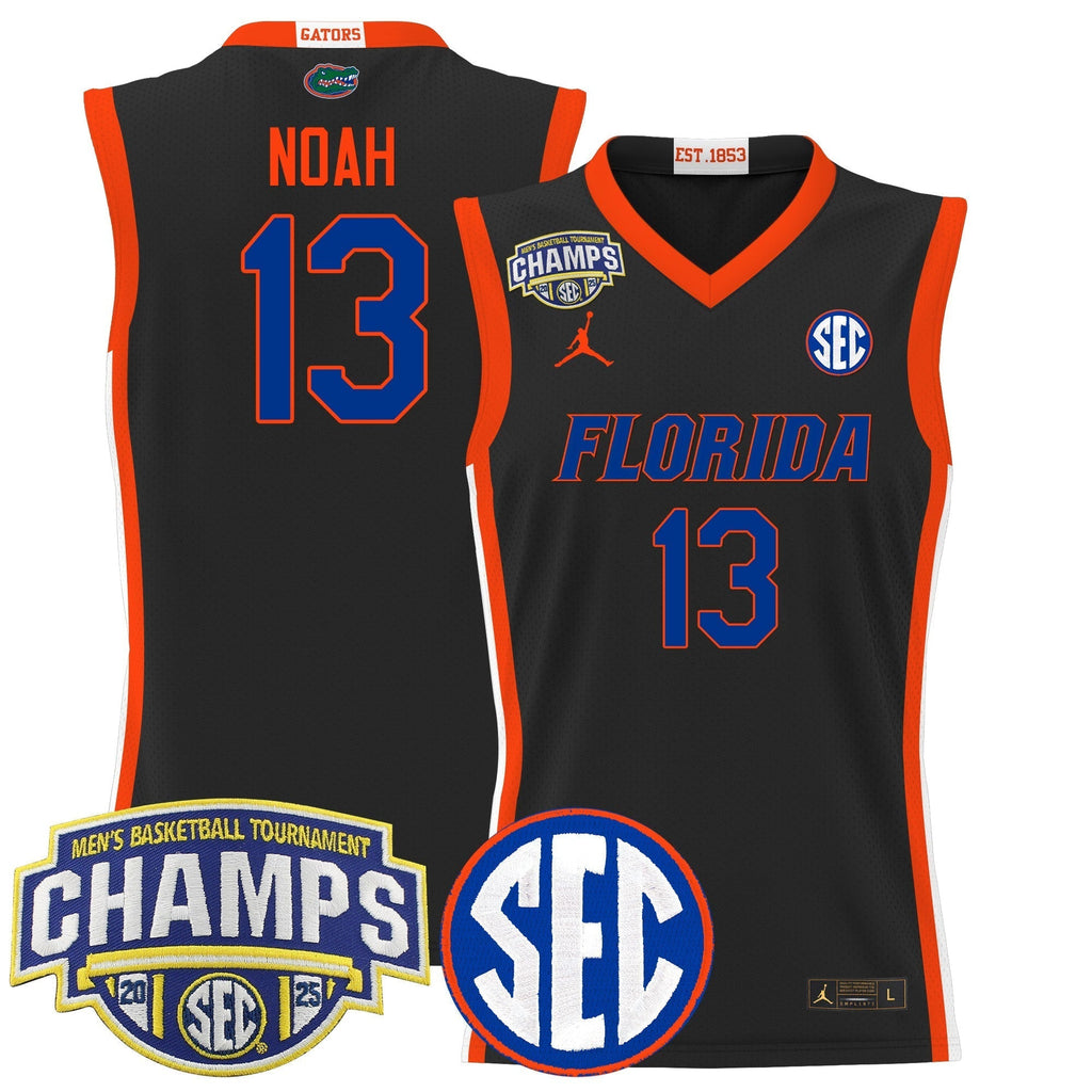 UF 2025 SEC Conference Tournament Champions Basketball Jersey - Stitched