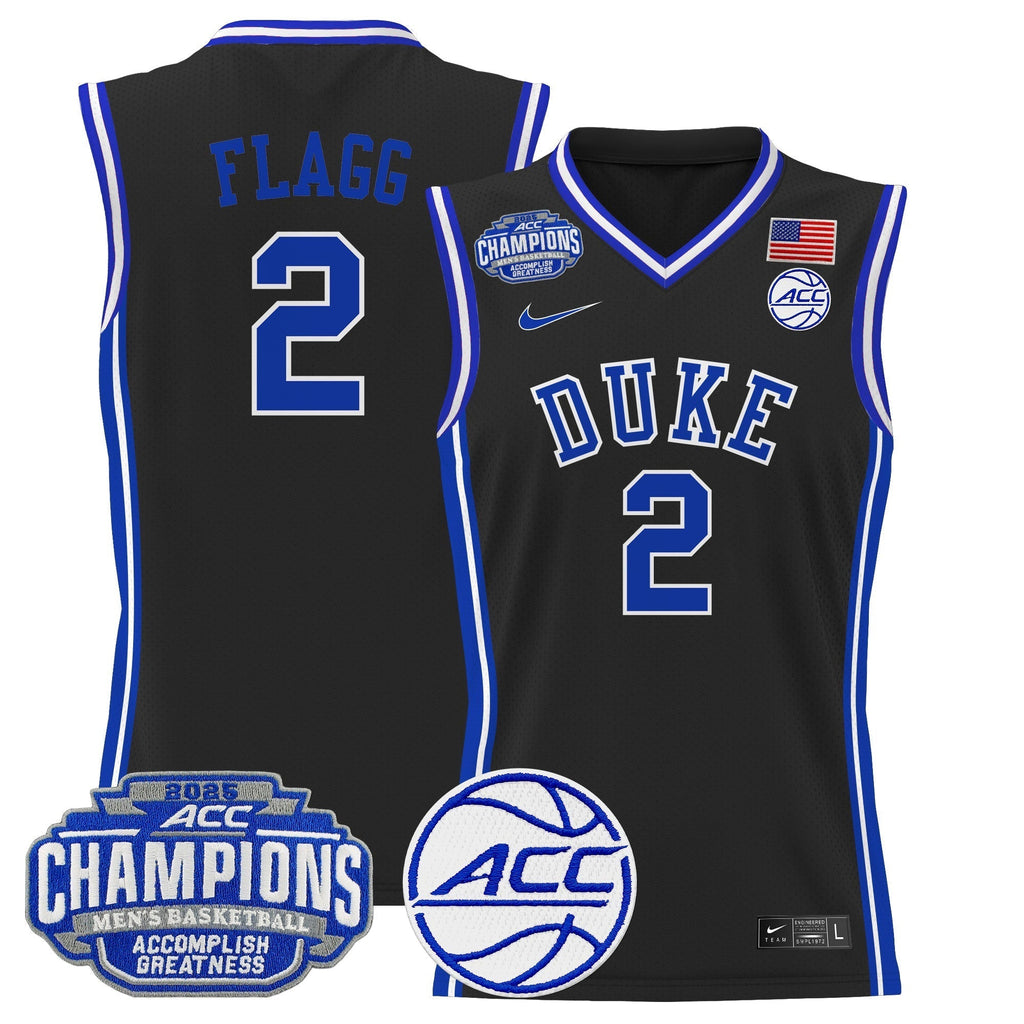 DUKE 2025 ACC Conference Tournament Champions Basketball Jersey - Stitched