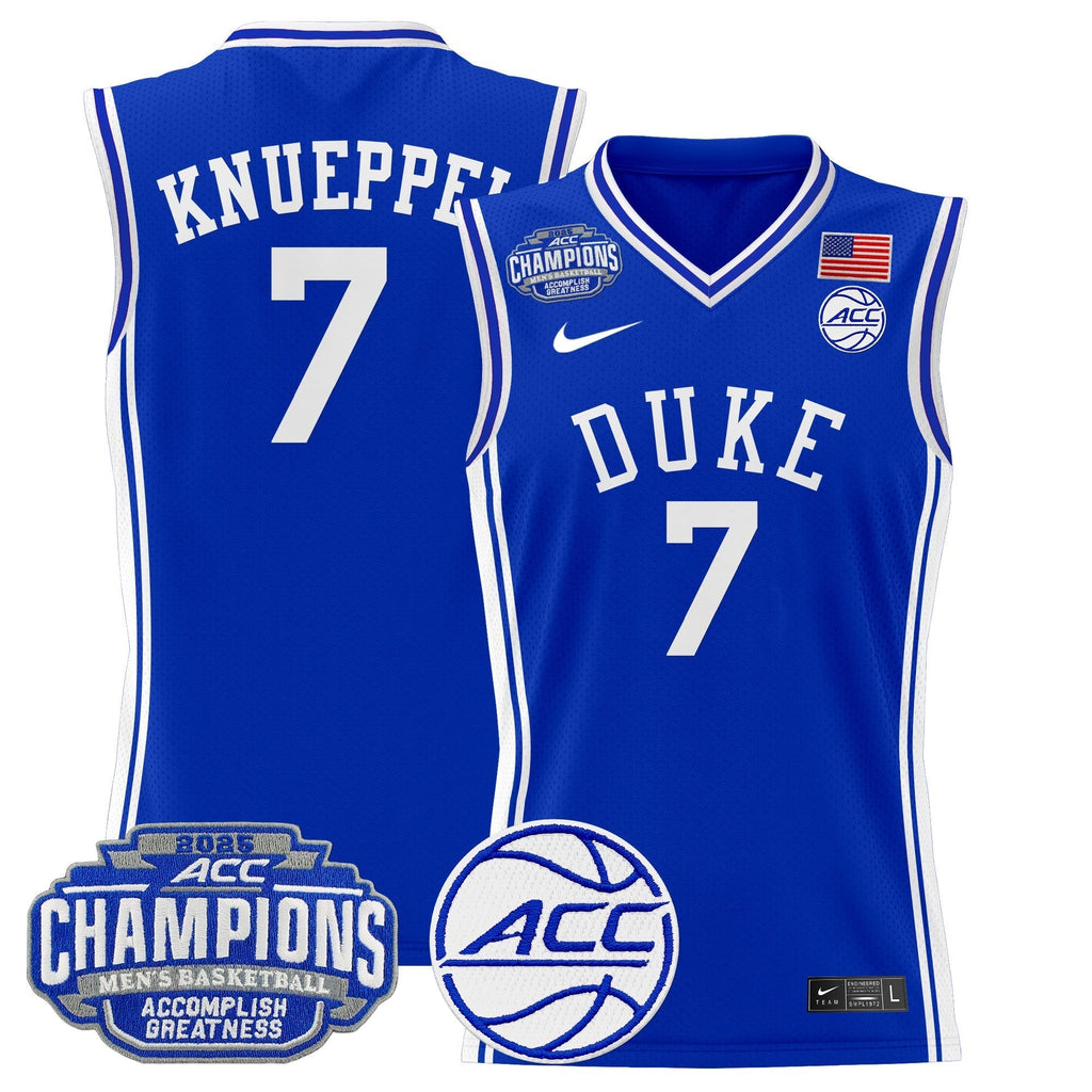 DUKE 2025 ACC Conference Tournament Champions Basketball Jersey - Stitched
