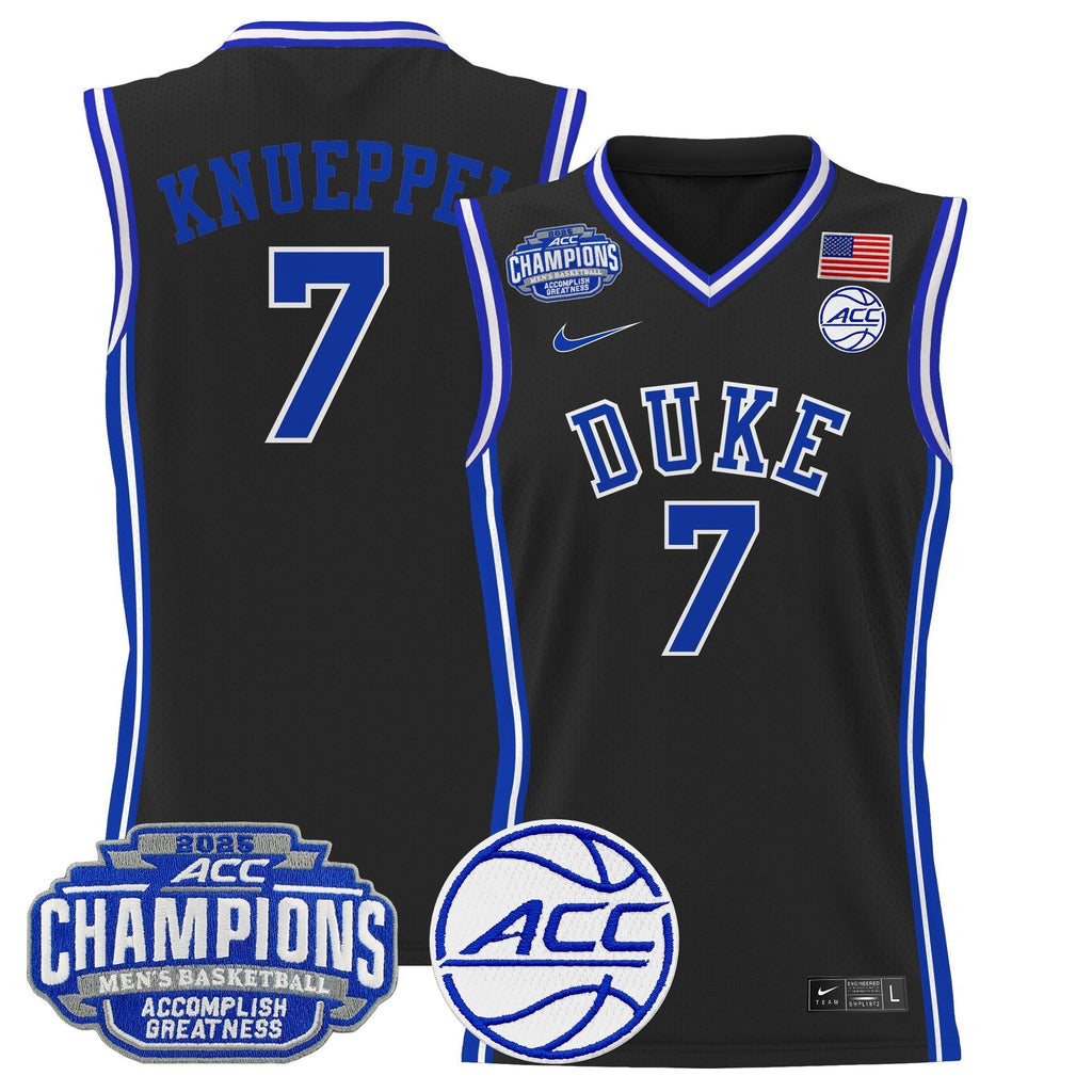 DUKE 2025 ACC Conference Tournament Champions Basketball Jersey - Stitched