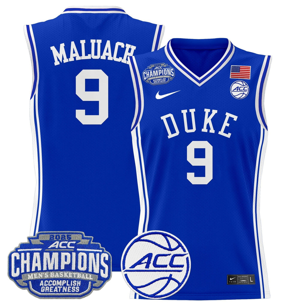 DUKE 2025 ACC Conference Tournament Champions Basketball Jersey - Stitched