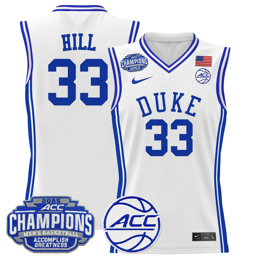 DUKE 2025 ACC Conference Tournament Champions Basketball Jersey - Stitched