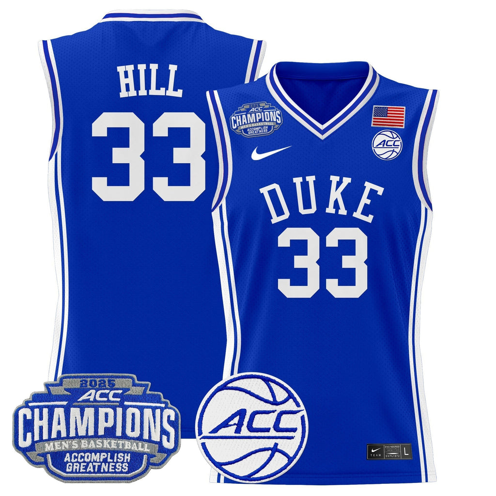 DUKE 2025 ACC Conference Tournament Champions Basketball Jersey - Stitched
