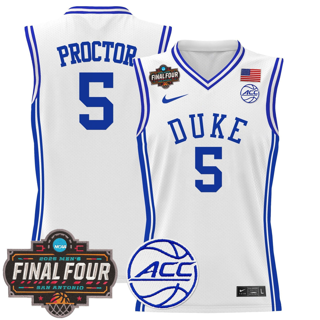 DUKE 2025 Final Four Patch Basketball Jersey - Stitched