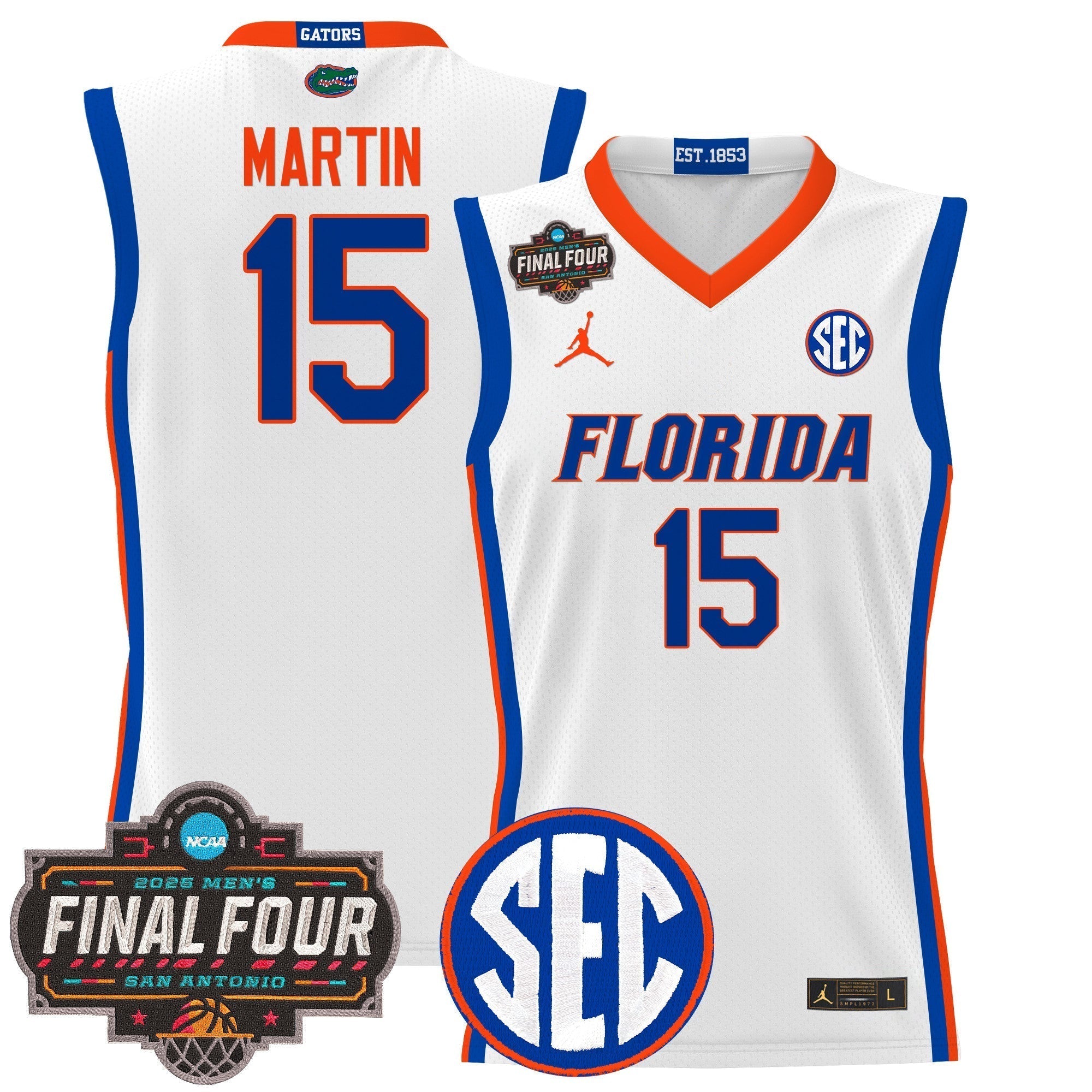 UF 2025 Final Four Patch Basketball Jersey - Stitched