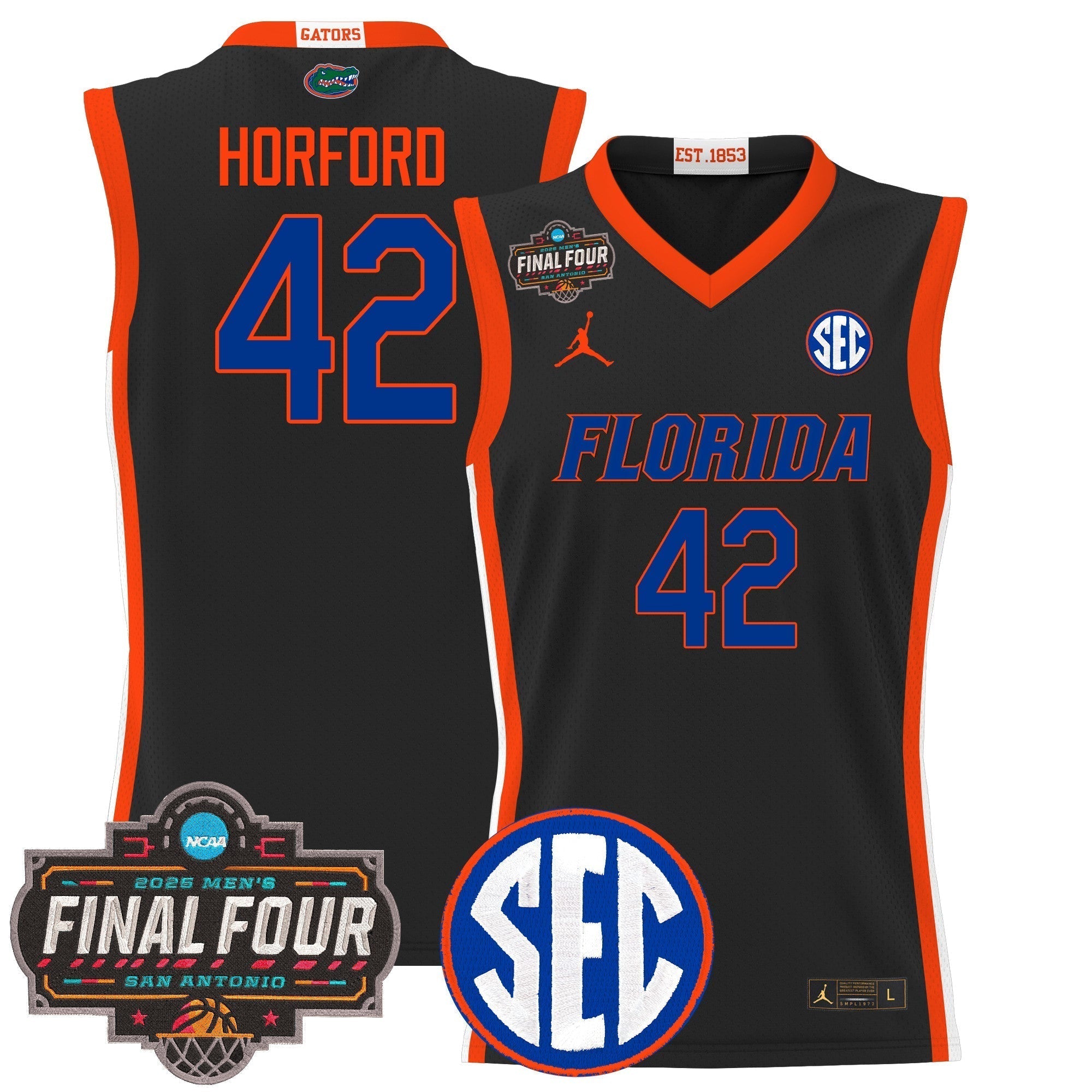 UF 2025 Final Four Patch Basketball Jersey - Stitched