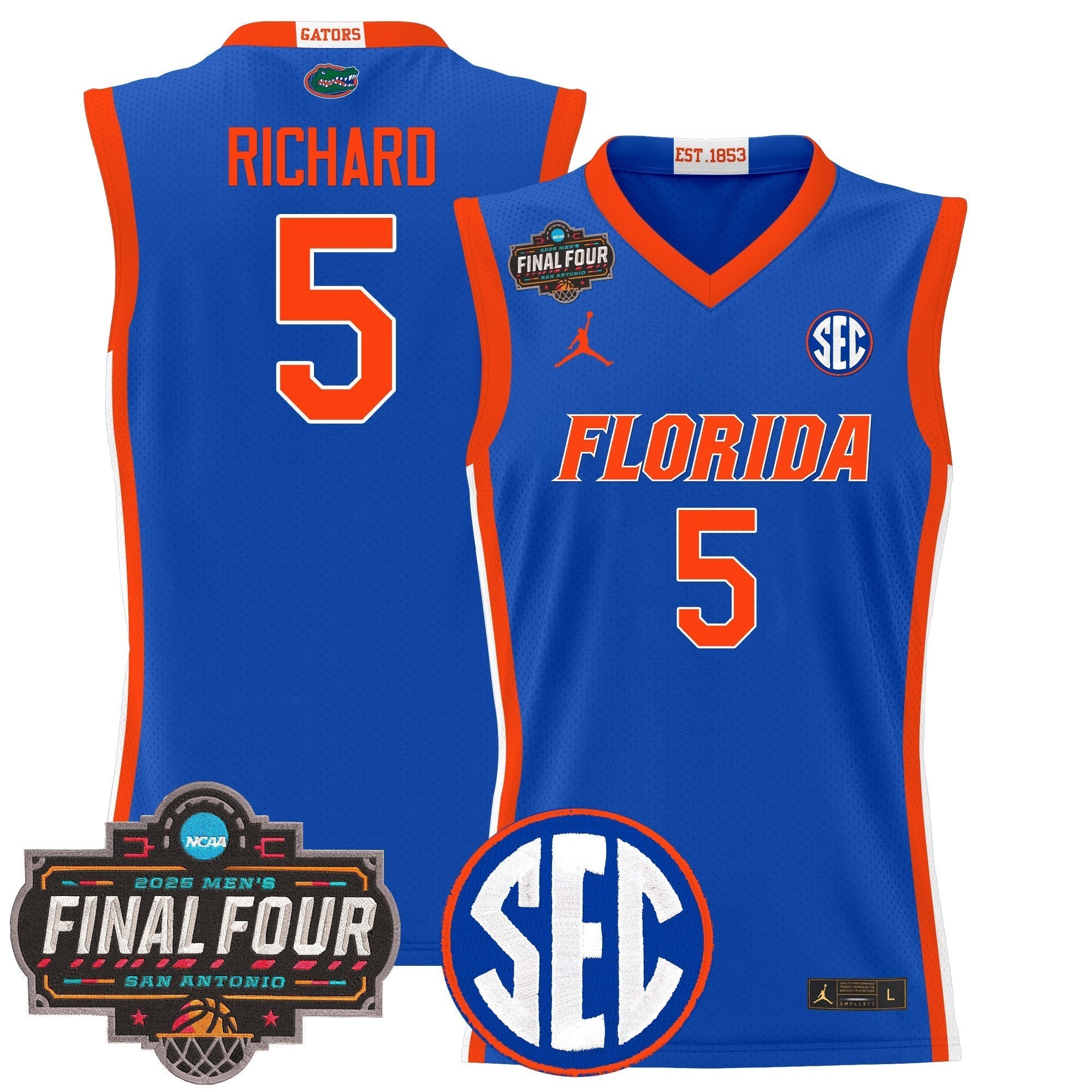 UF 2025 Final Four Patch Basketball Jersey - Stitched