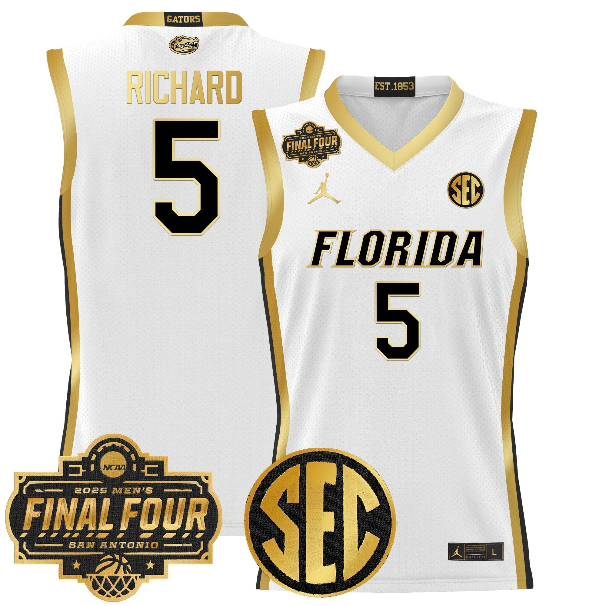 UF 2025 Final Four Patch Basketball Jersey - Stitched