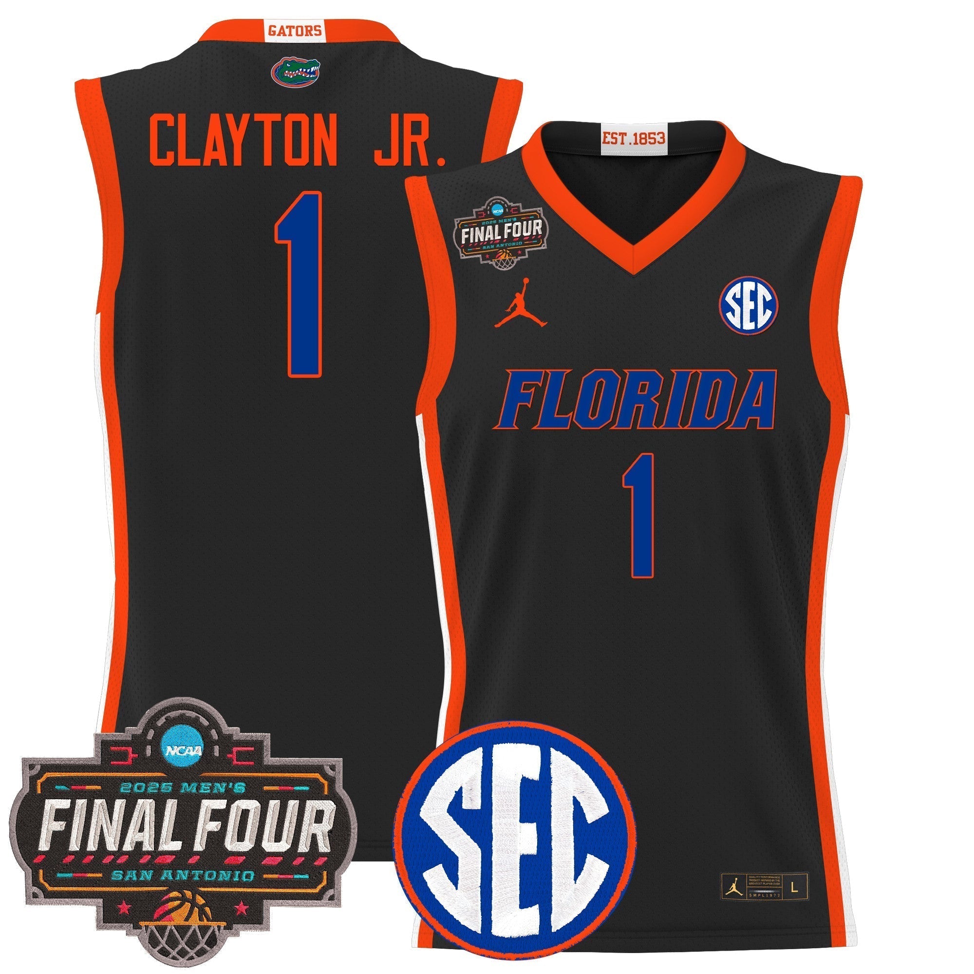 UF 2025 Final Four Patch Basketball Jersey - Stitched