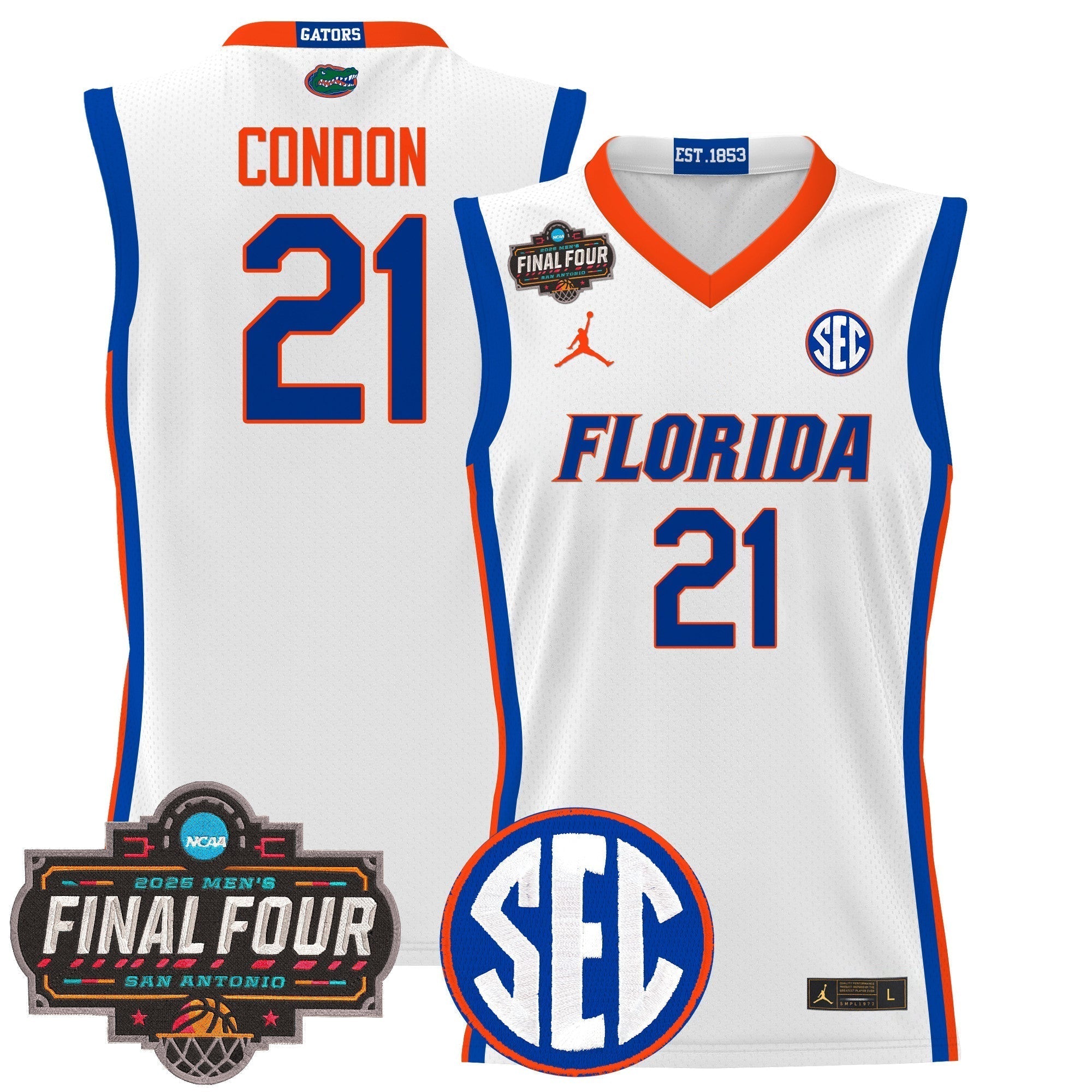 UF 2025 Final Four Patch Basketball Jersey - Stitched
