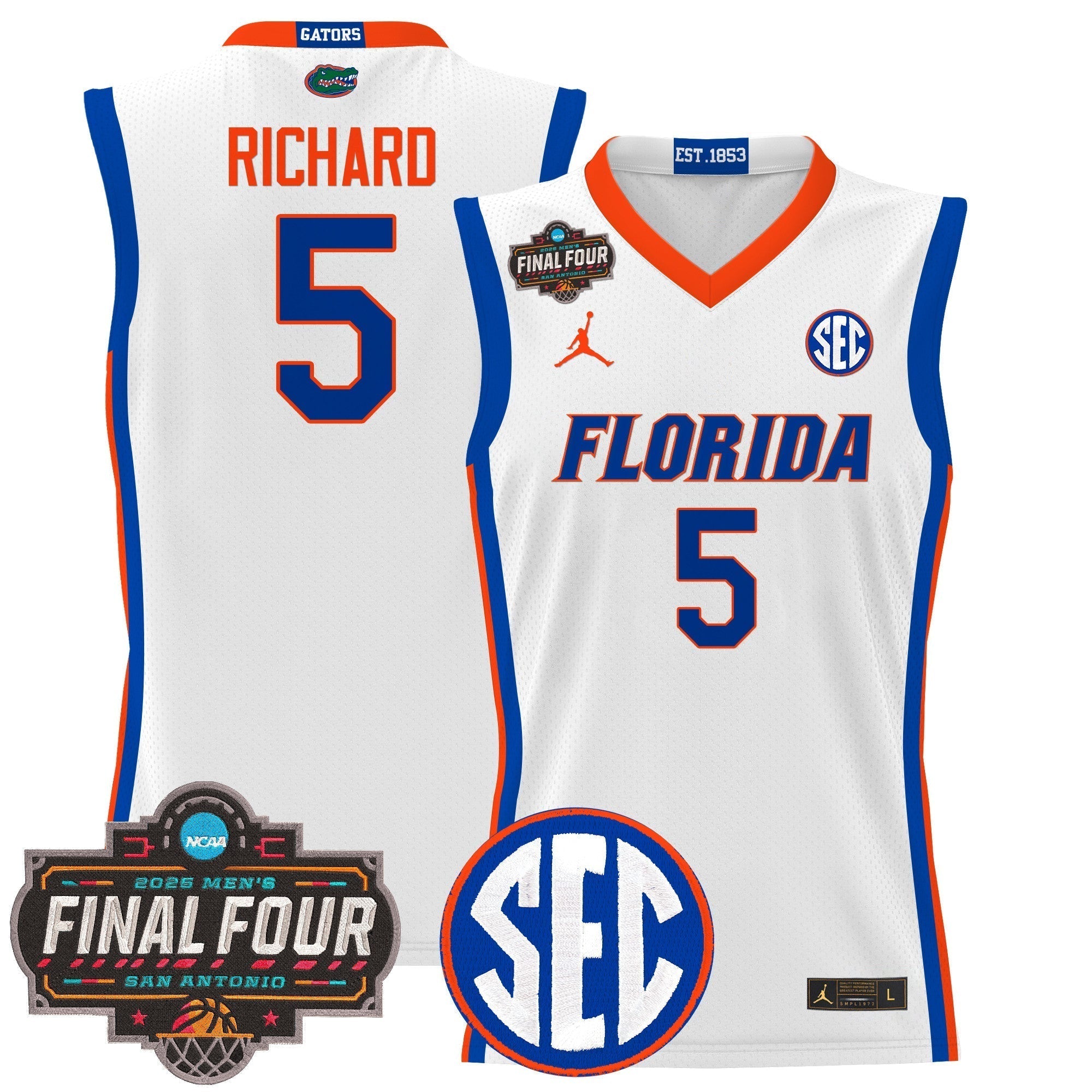 UF 2025 Final Four Patch Basketball Jersey - Stitched