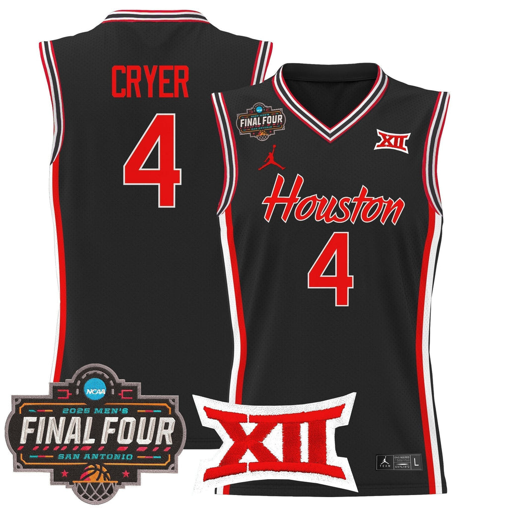 HOU 2025 Final Four Patch Basketball Jersey - Stitched
