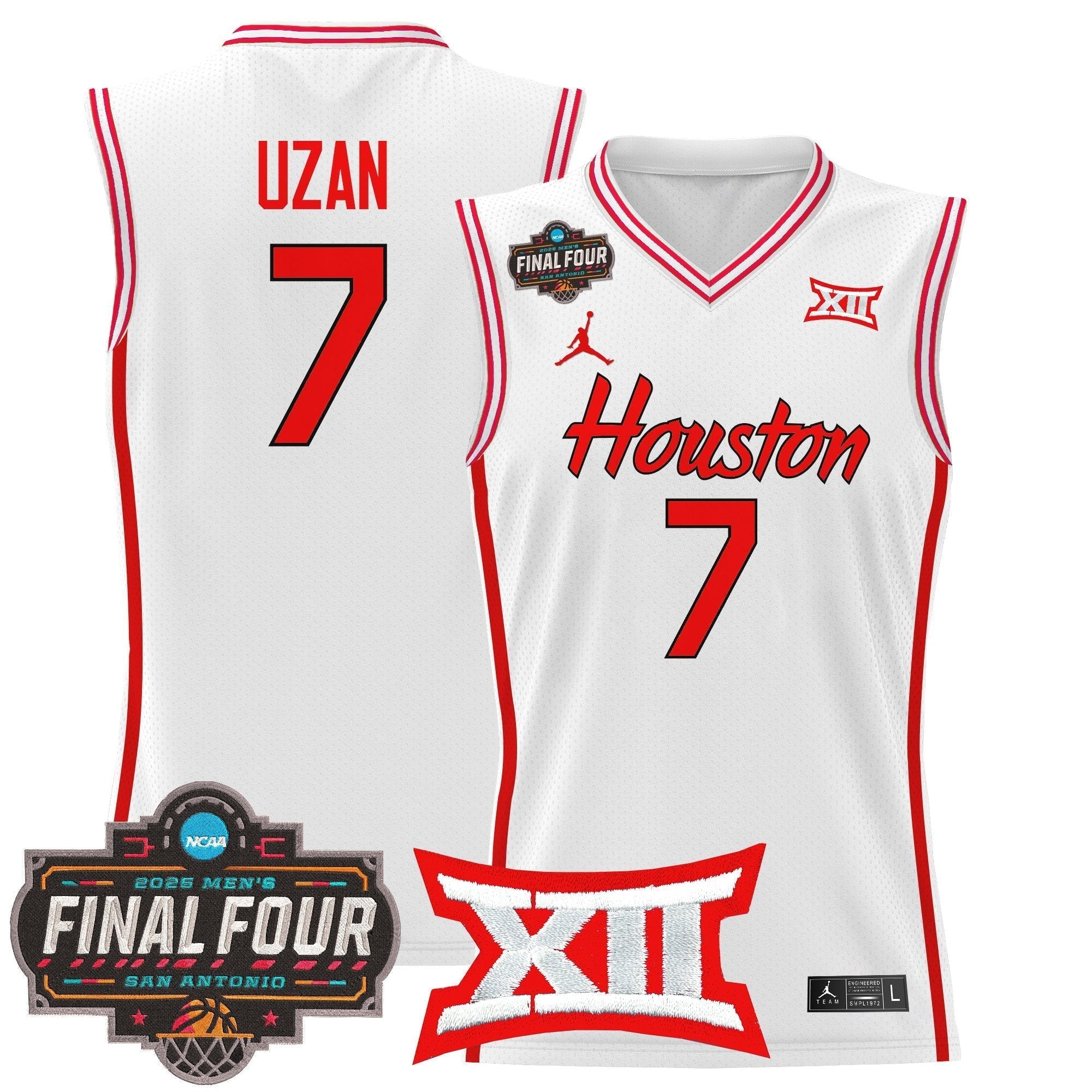 HOU 2025 Final Four Patch Basketball Jersey - Stitched