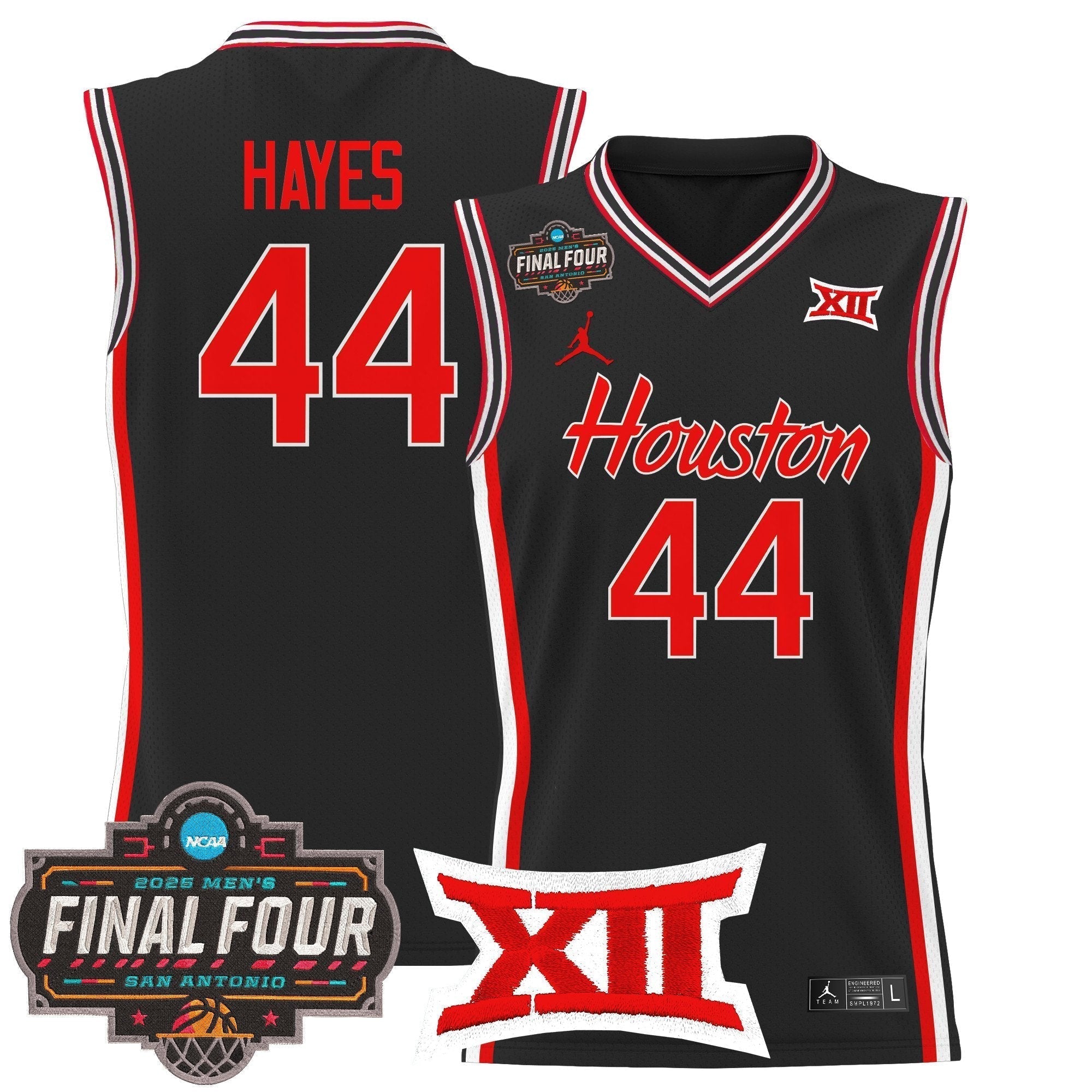 HOU 2025 Final Four Patch Basketball Jersey - Stitched