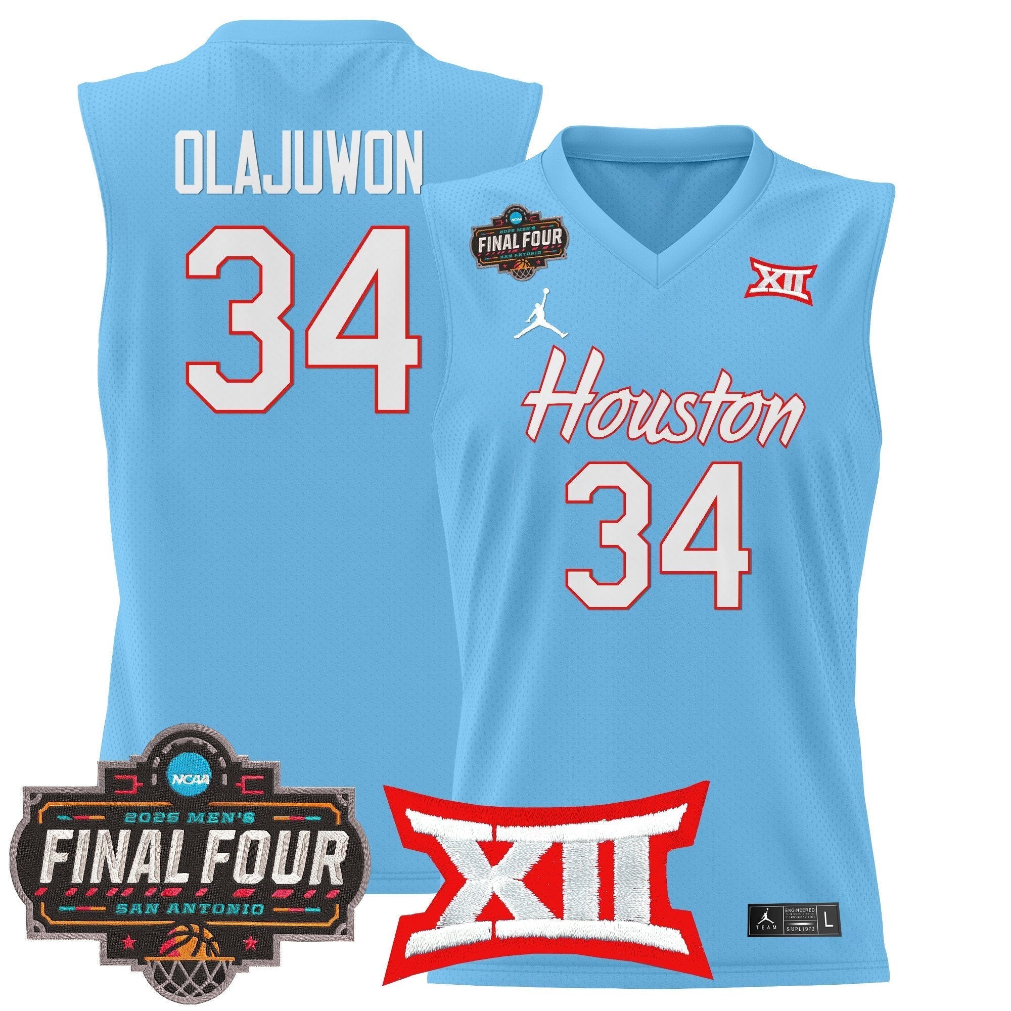 HOU 2025 Final Four Patch Basketball Jersey - Stitched