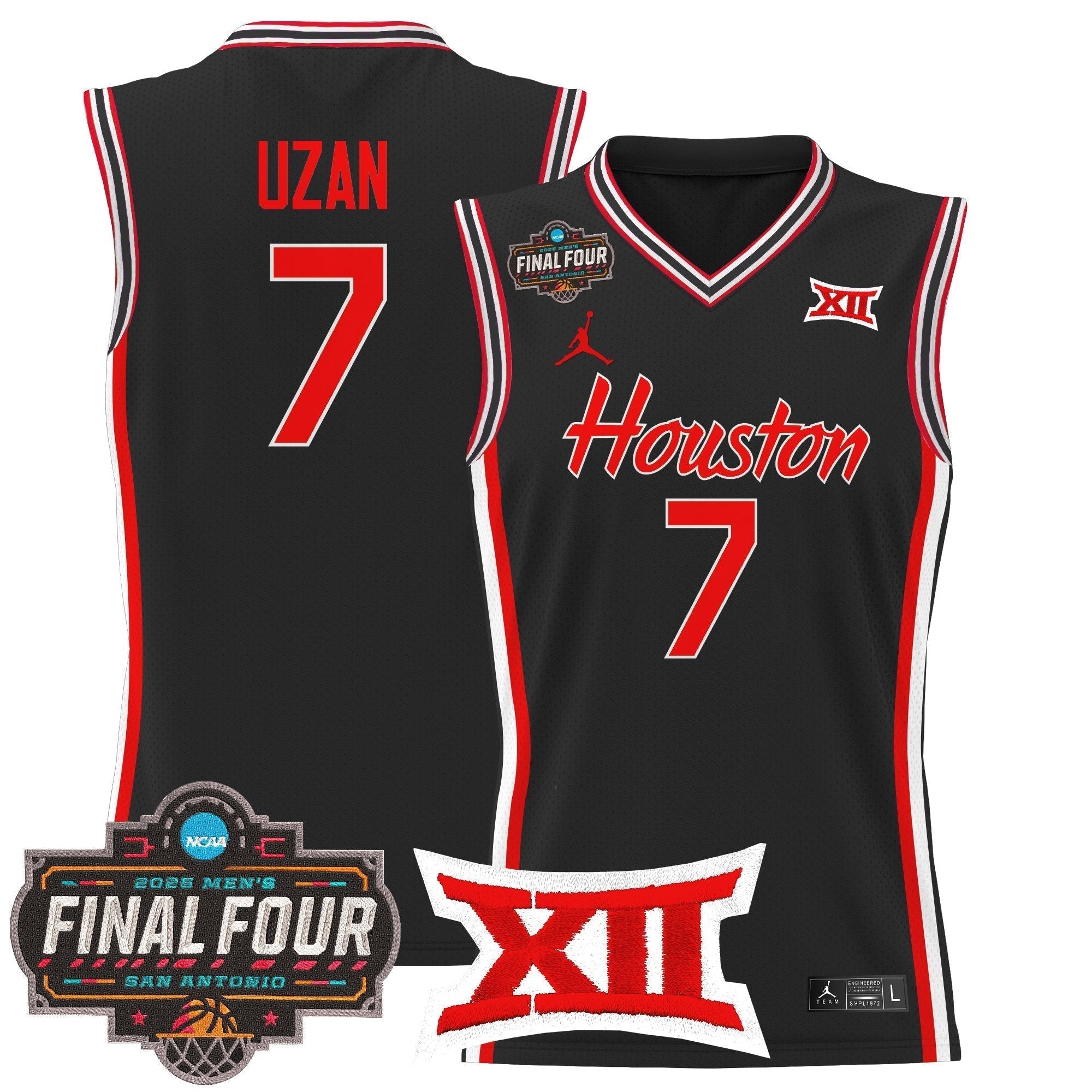 HOU 2025 Final Four Patch Basketball Jersey - Stitched