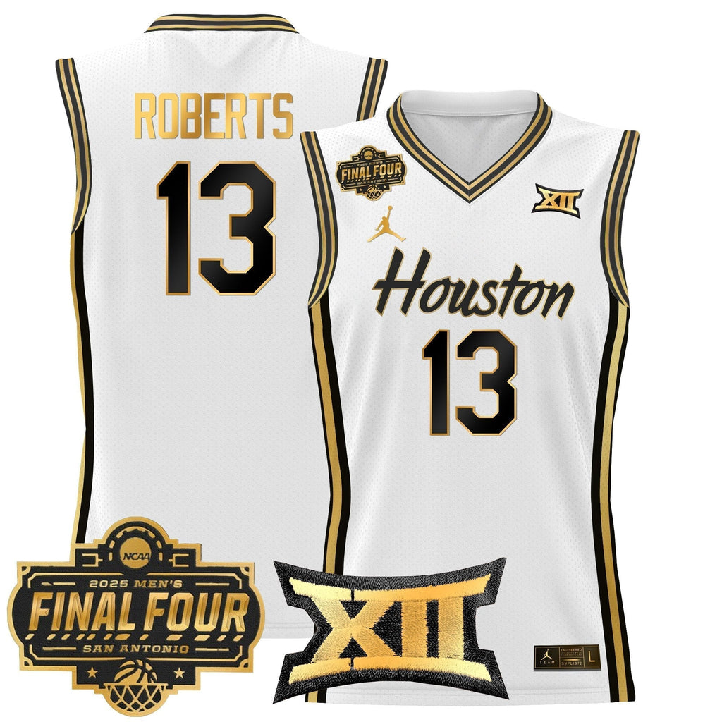 HOU 2025 Final Four Patch Basketball Jersey - Stitched