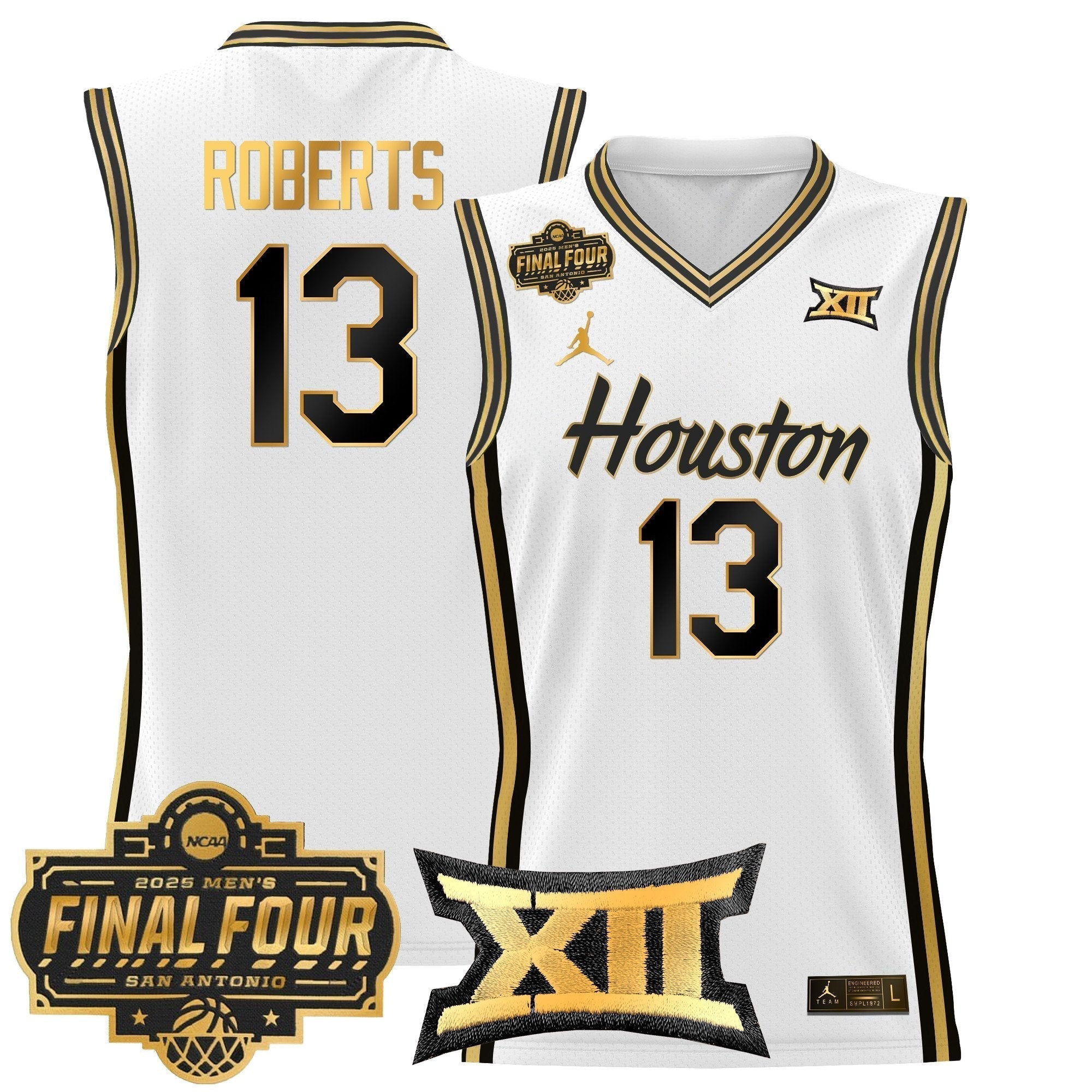 HOU 2025 Final Four Patch Basketball Jersey - Stitched