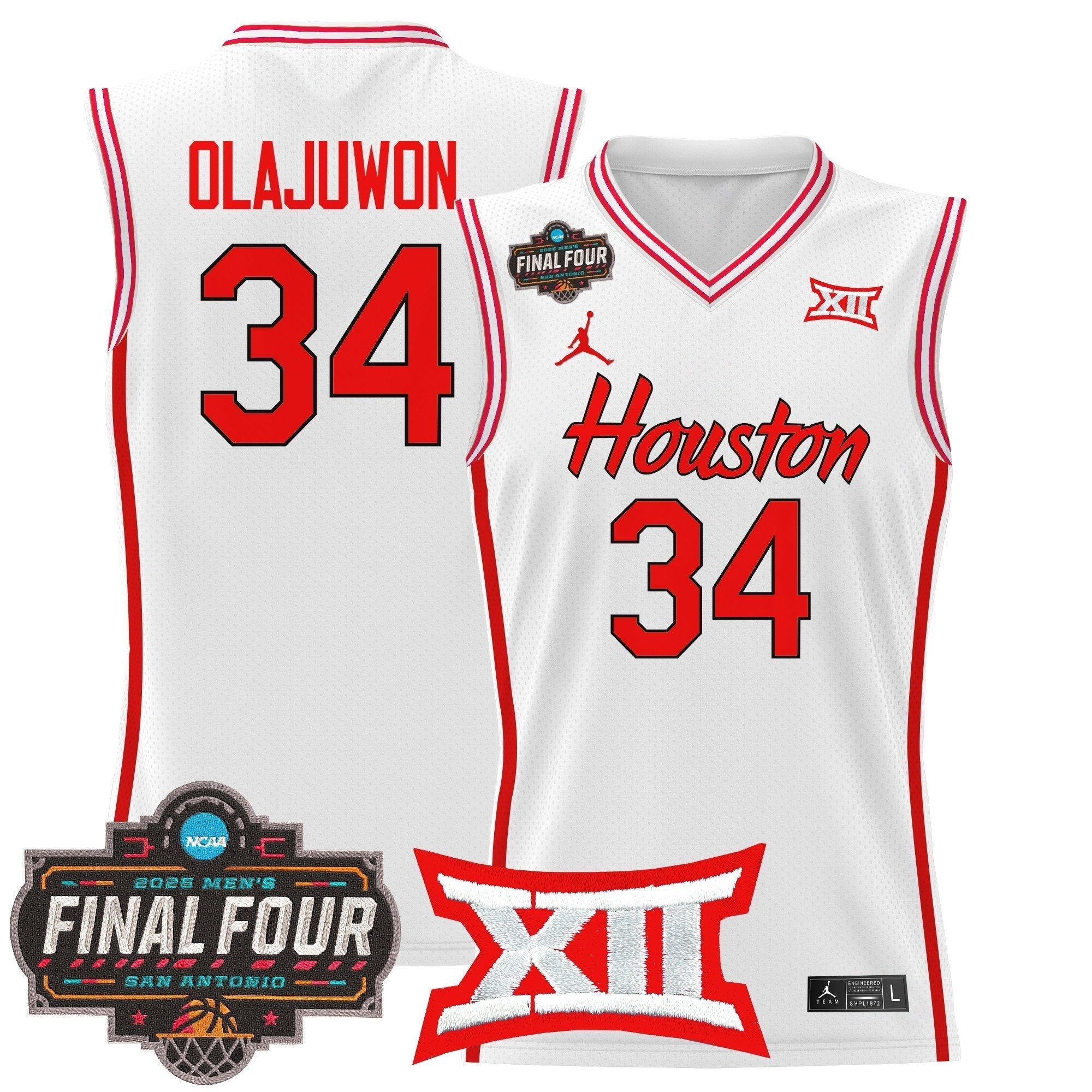 HOU 2025 Final Four Patch Basketball Jersey - Stitched
