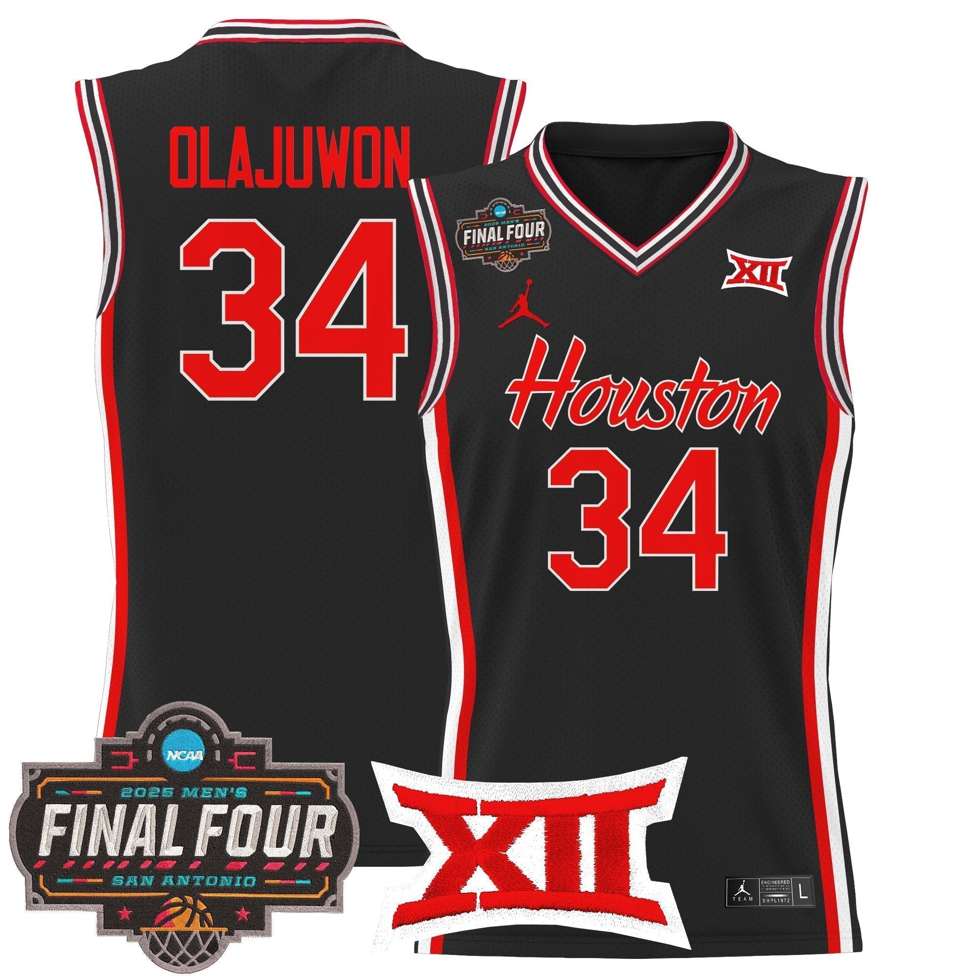 HOU 2025 Final Four Patch Basketball Jersey - Stitched