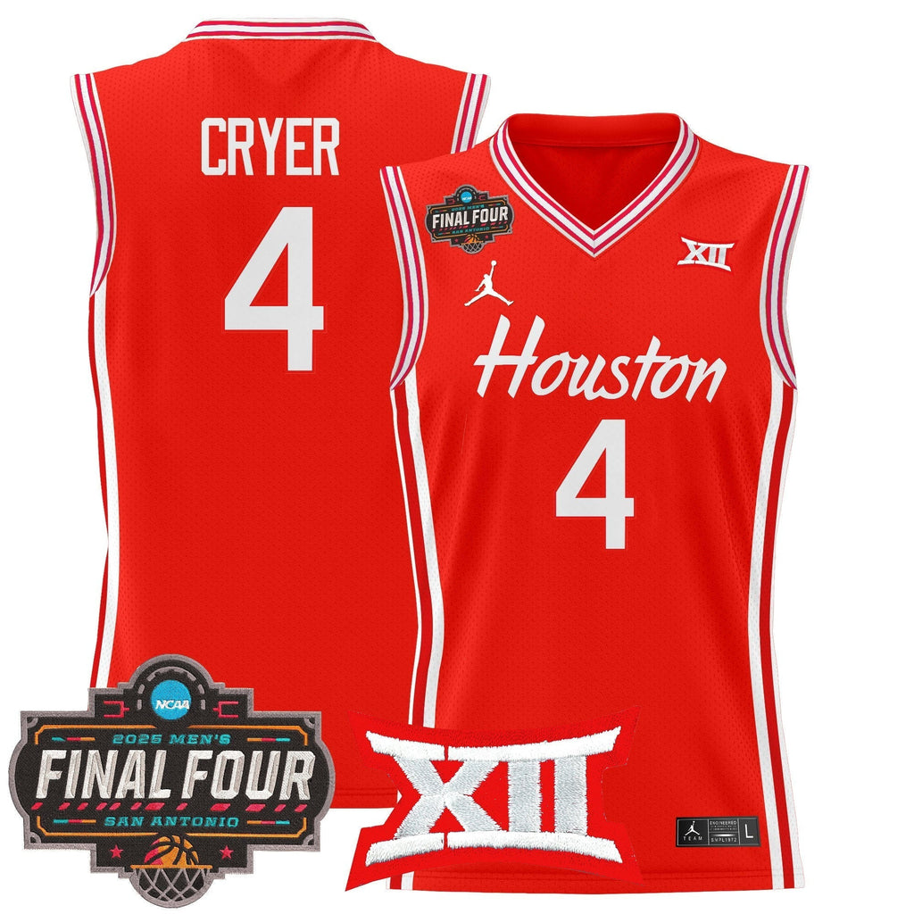 HOU 2025 Final Four Patch Basketball Jersey - Stitched
