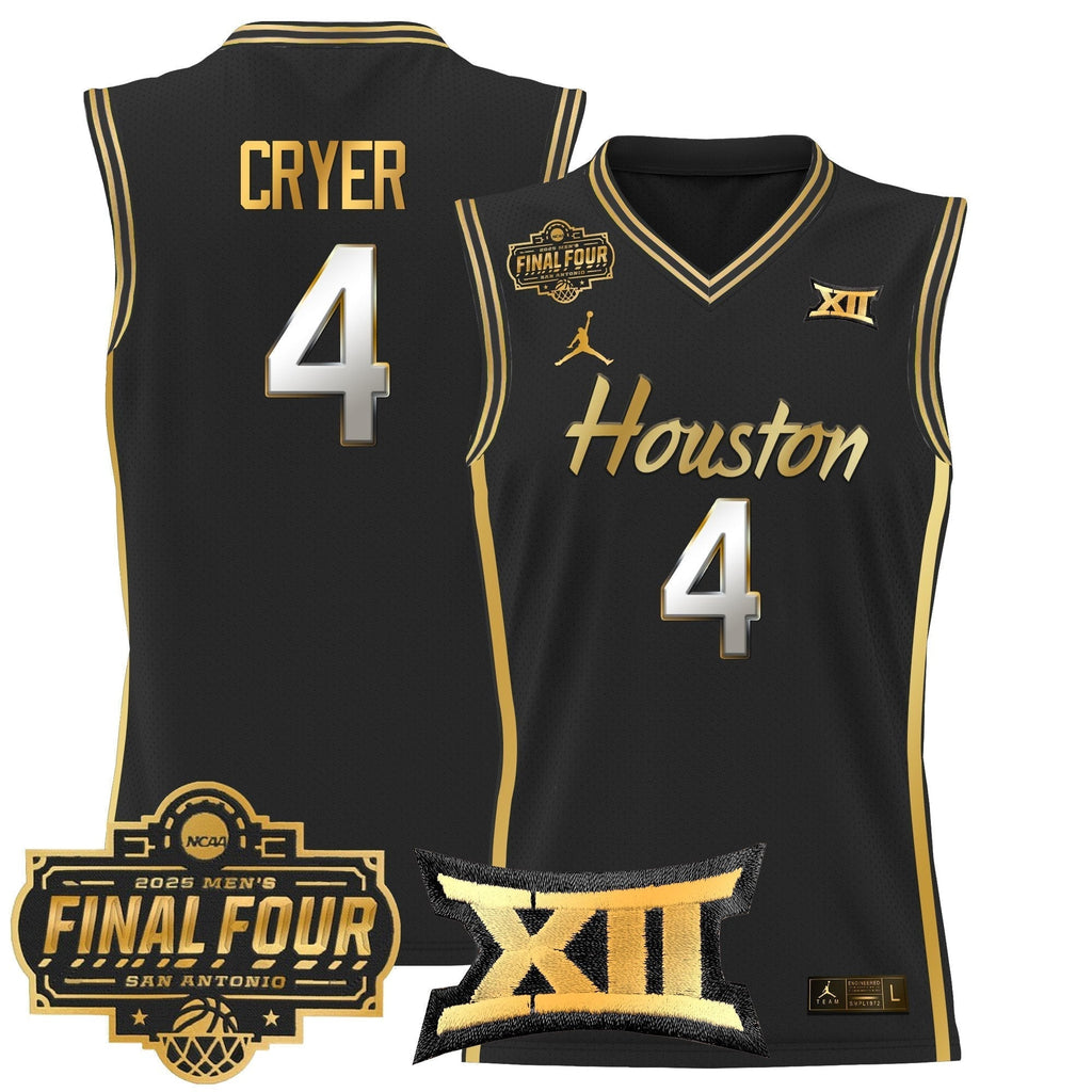HOU 2025 Final Four Patch Basketball Jersey - Stitched