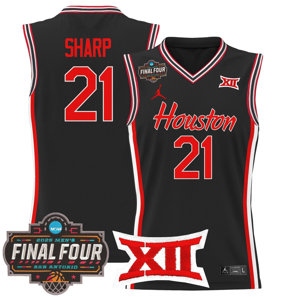 HOU 2025 Final Four Patch Basketball Jersey - Stitched