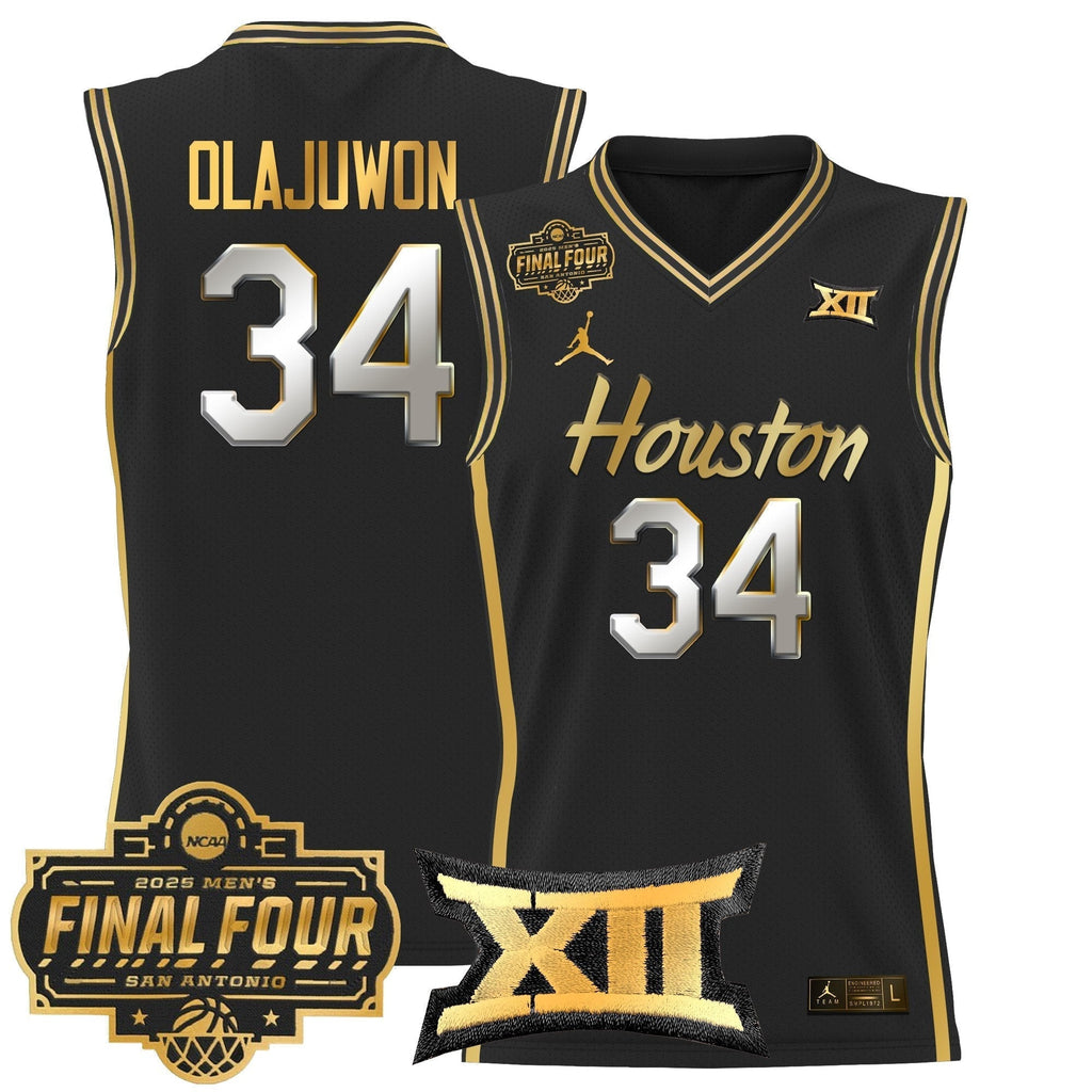 HOU 2025 Final Four Patch Basketball Jersey - Stitched