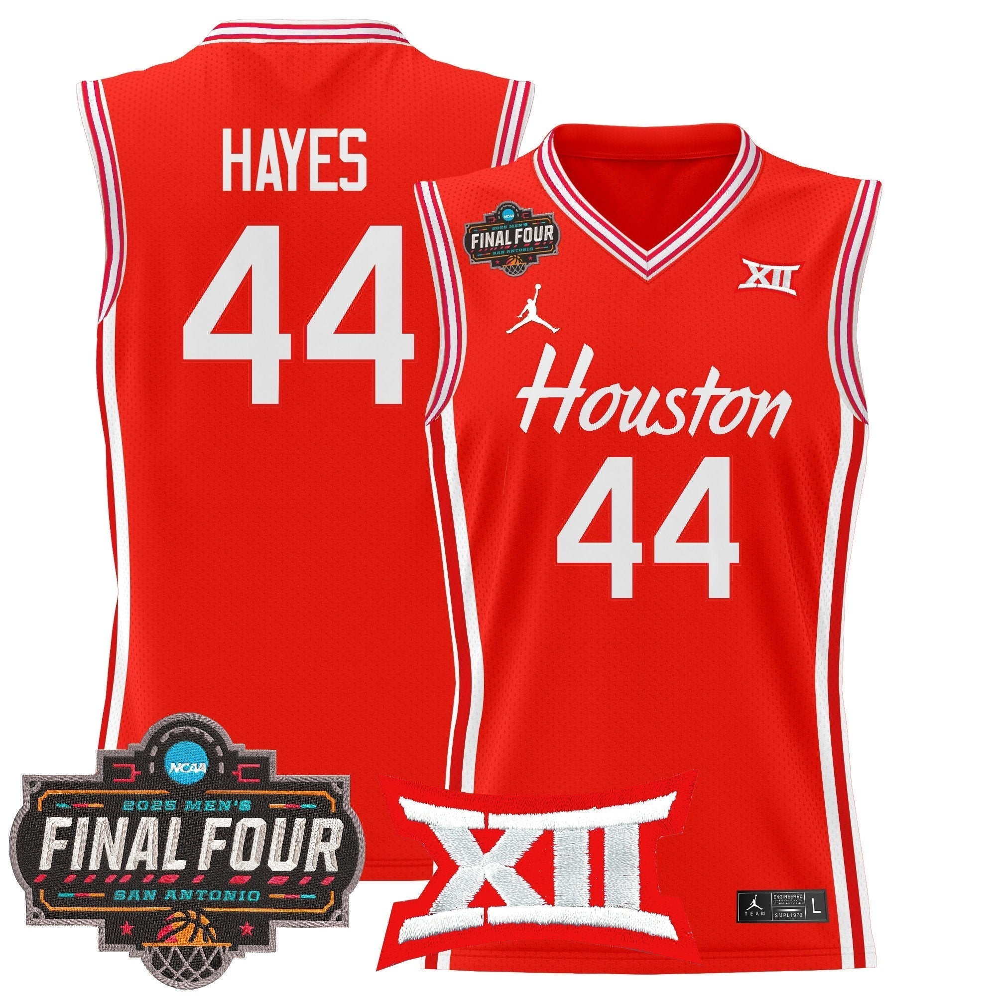 HOU 2025 Final Four Patch Basketball Jersey - Stitched
