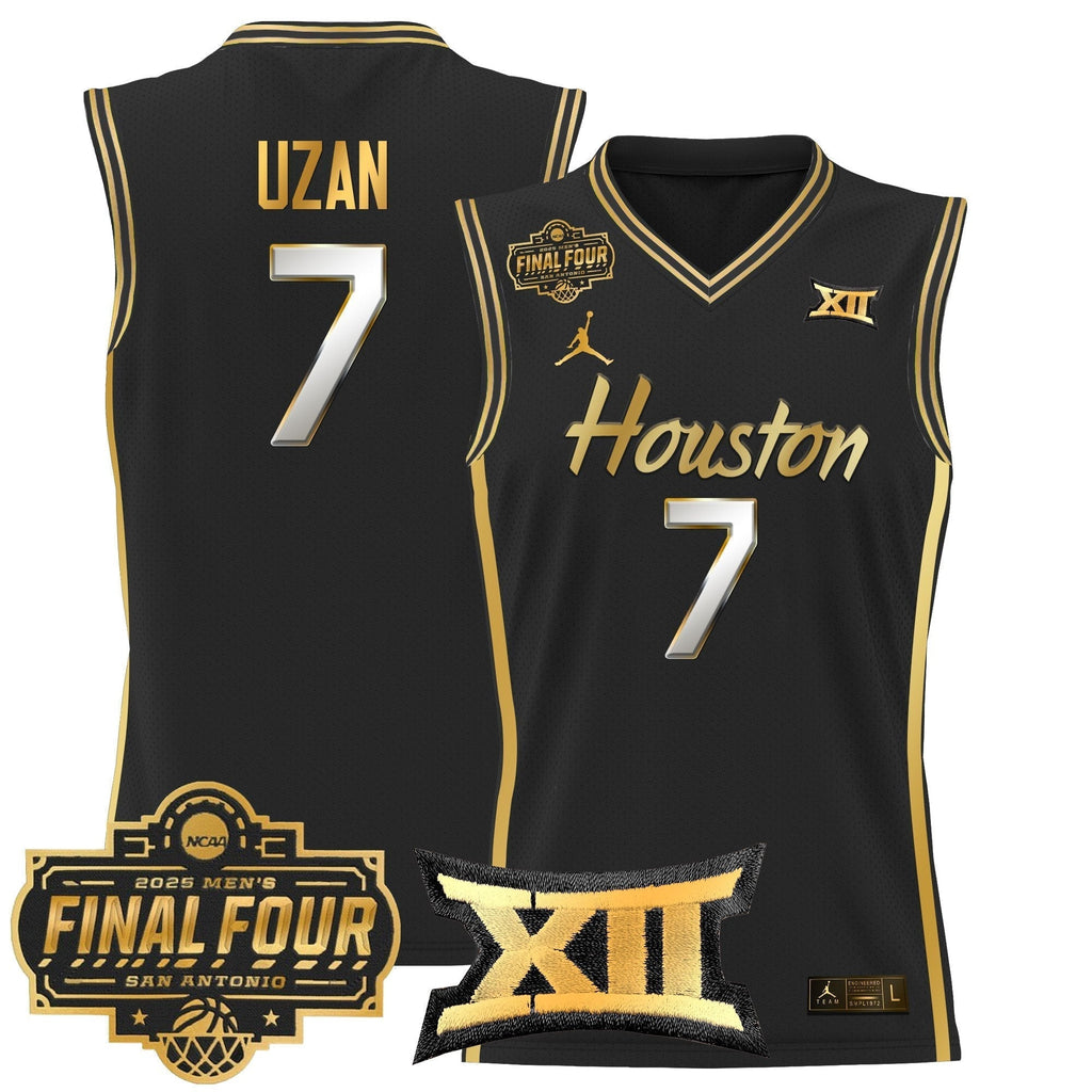 HOU 2025 Final Four Patch Basketball Jersey - Stitched