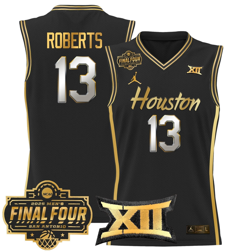 HOU 2025 Final Four Patch Basketball Jersey - Stitched