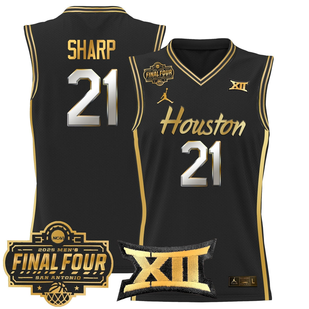 HOU 2025 Final Four Patch Basketball Jersey - Stitched