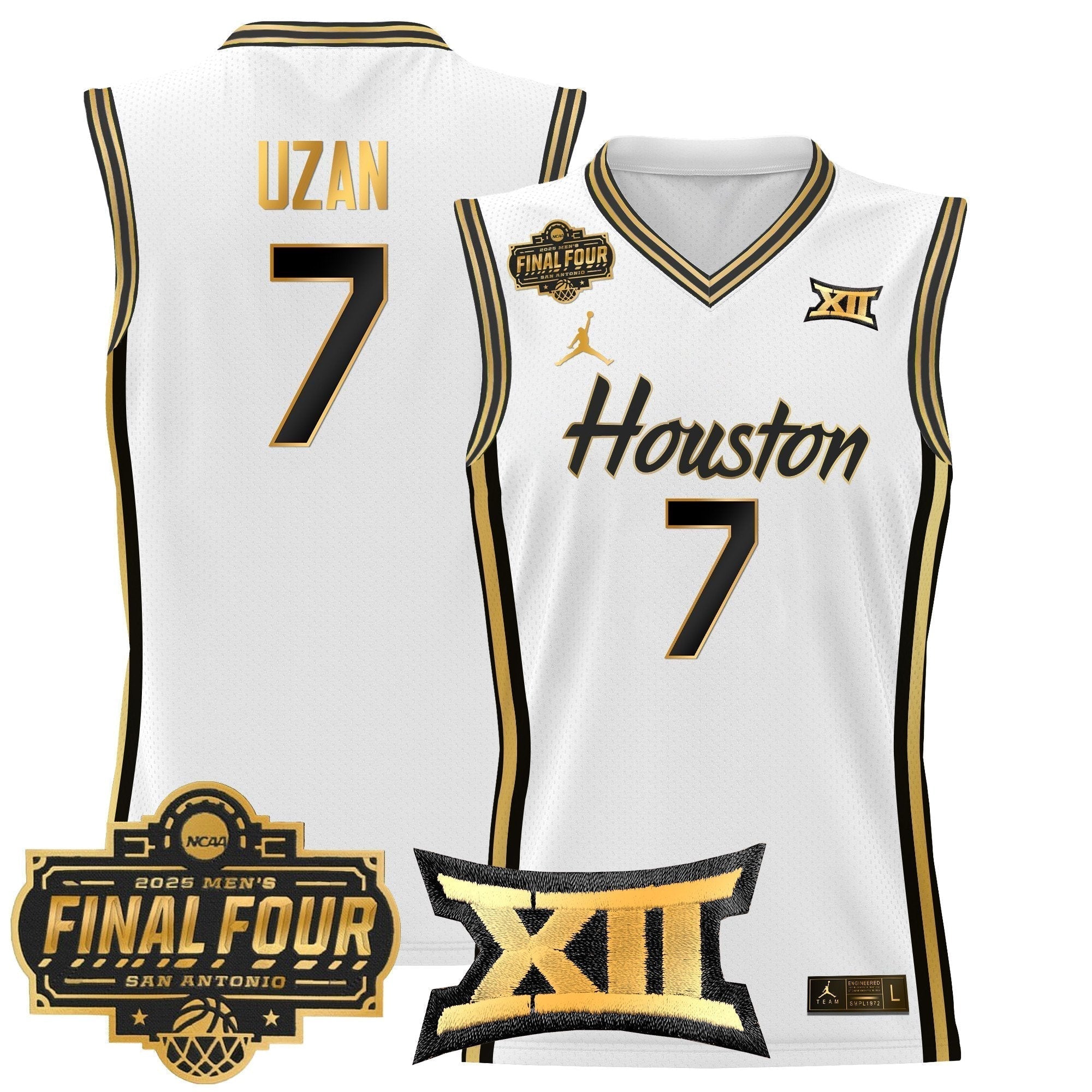 HOU 2025 Final Four Patch Basketball Jersey - Stitched