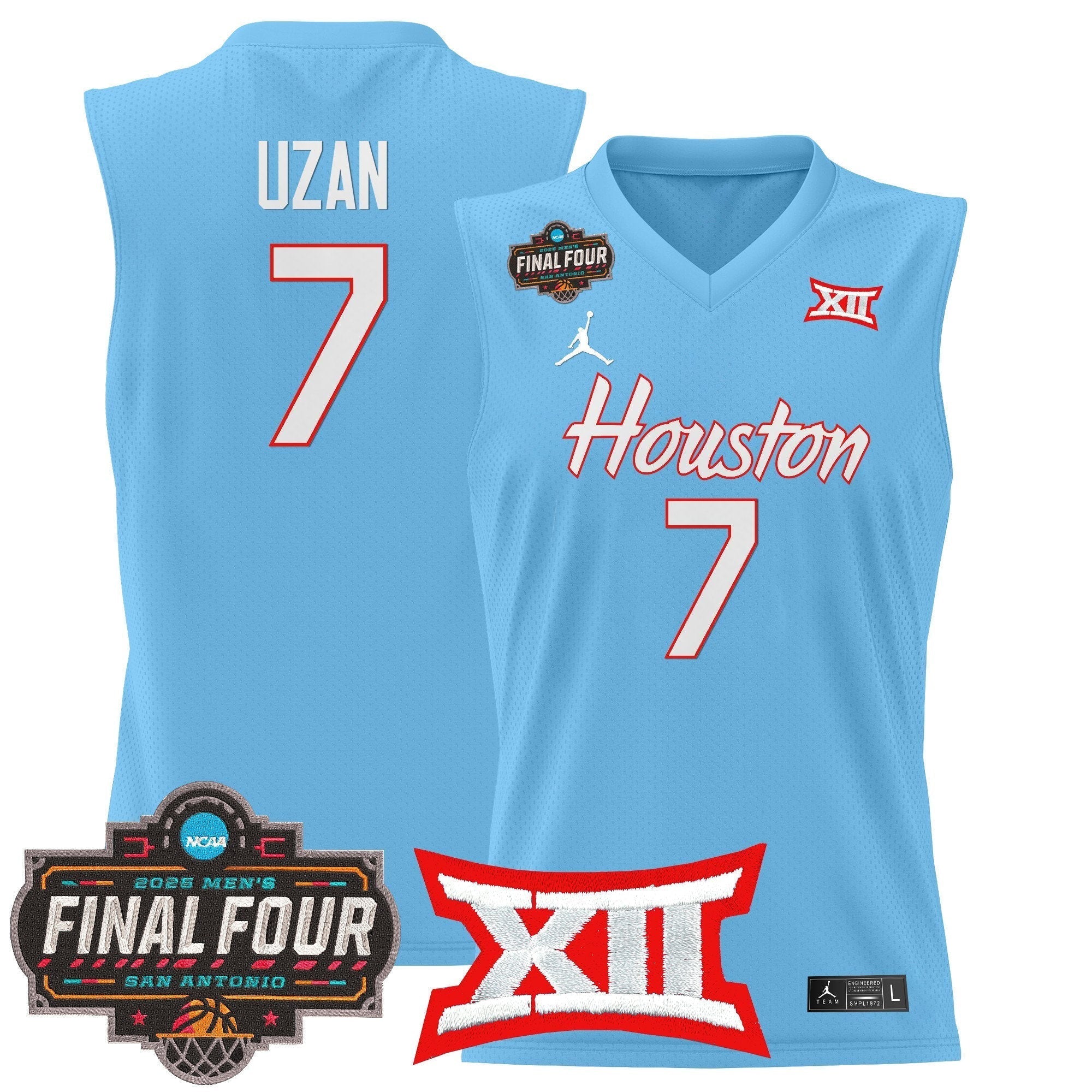 HOU 2025 Final Four Patch Basketball Jersey - Stitched