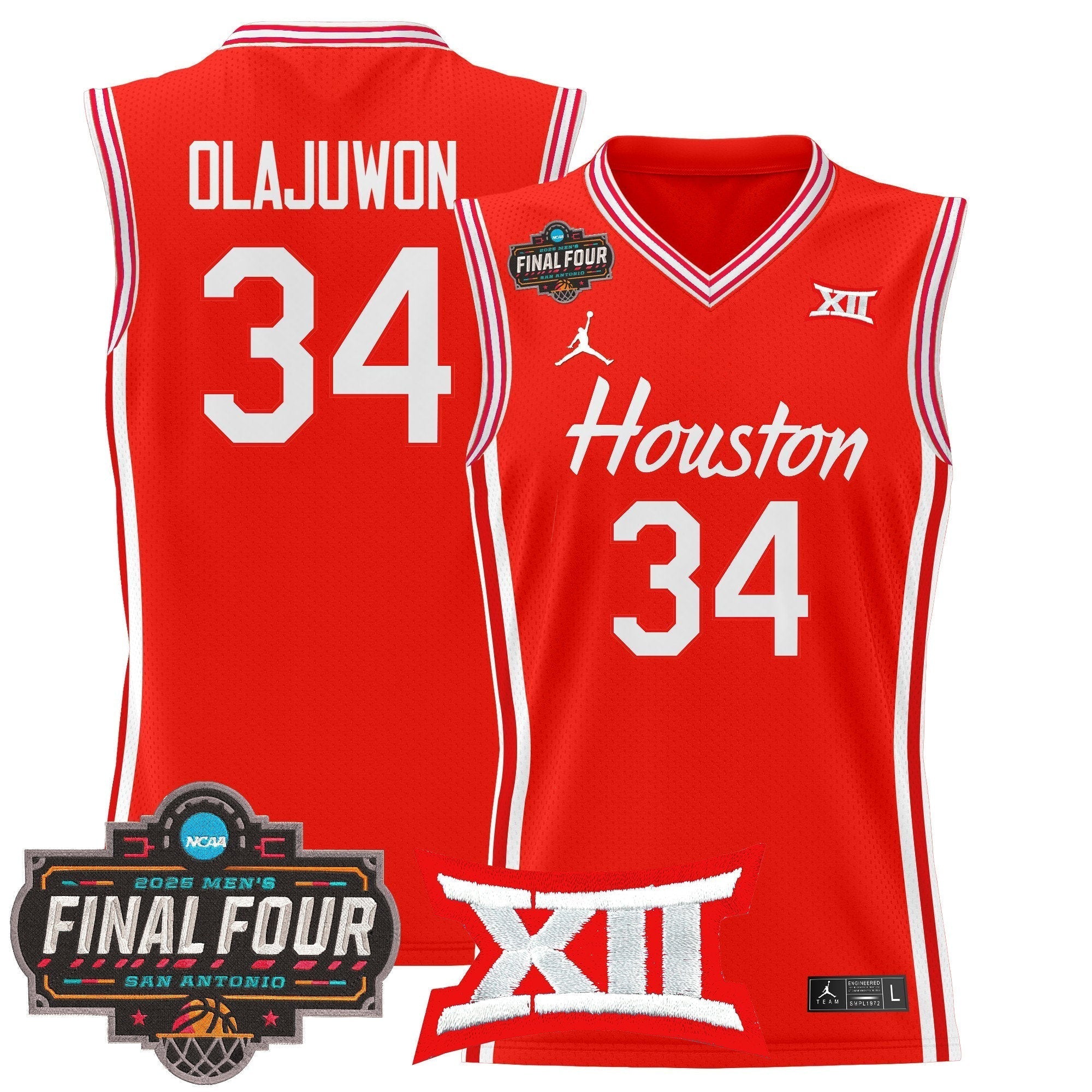 HOU 2025 Final Four Patch Basketball Jersey - Stitched