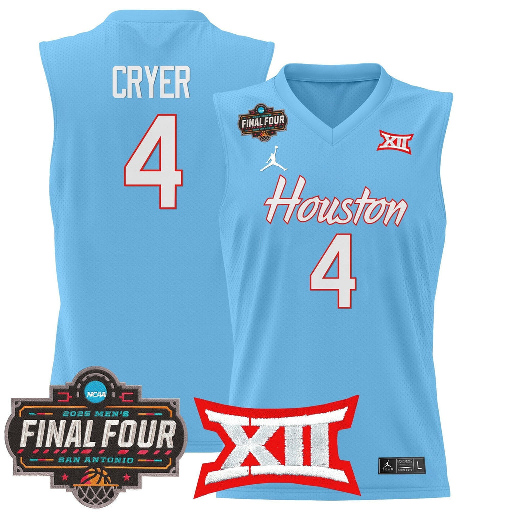 HOU 2025 Final Four Patch Basketball Jersey - Stitched