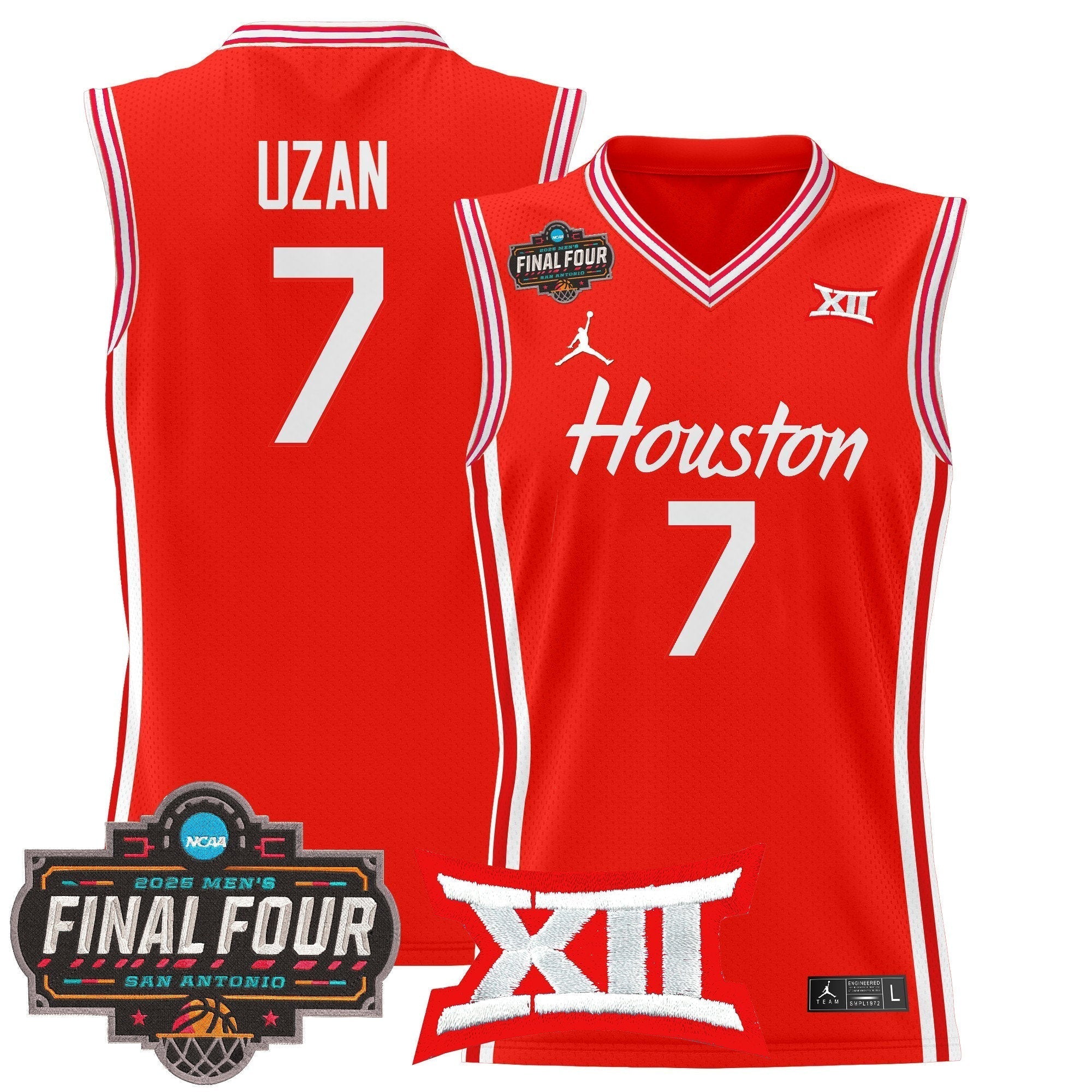 HOU 2025 Final Four Patch Basketball Jersey - Stitched
