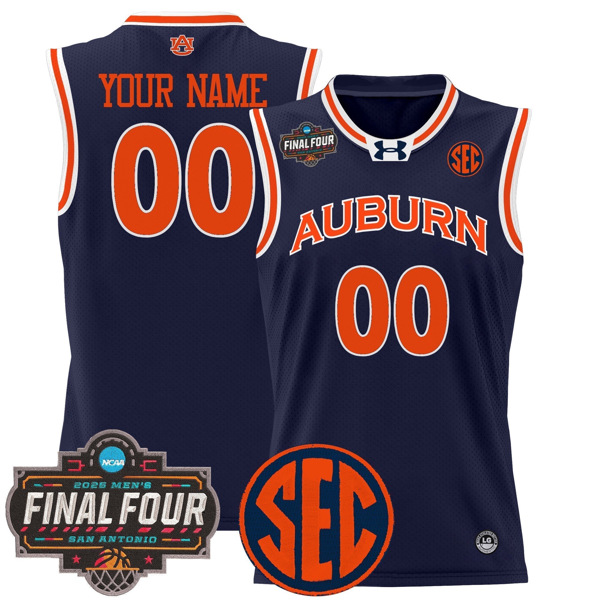 AUB 2025 Final Four Patch Lightweight Basketball Custom Jersey - Stitched