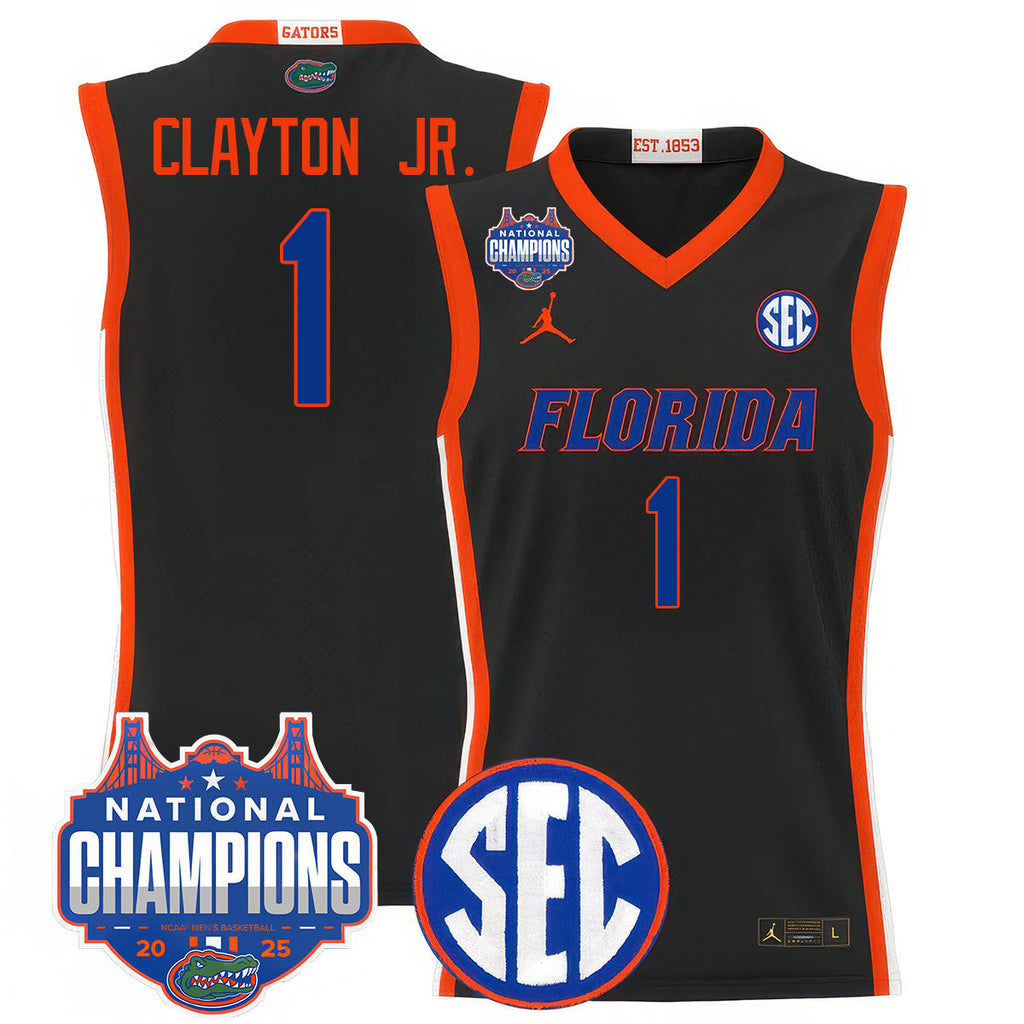 UF 2025 National Champions Basketball Jersey - Stitched