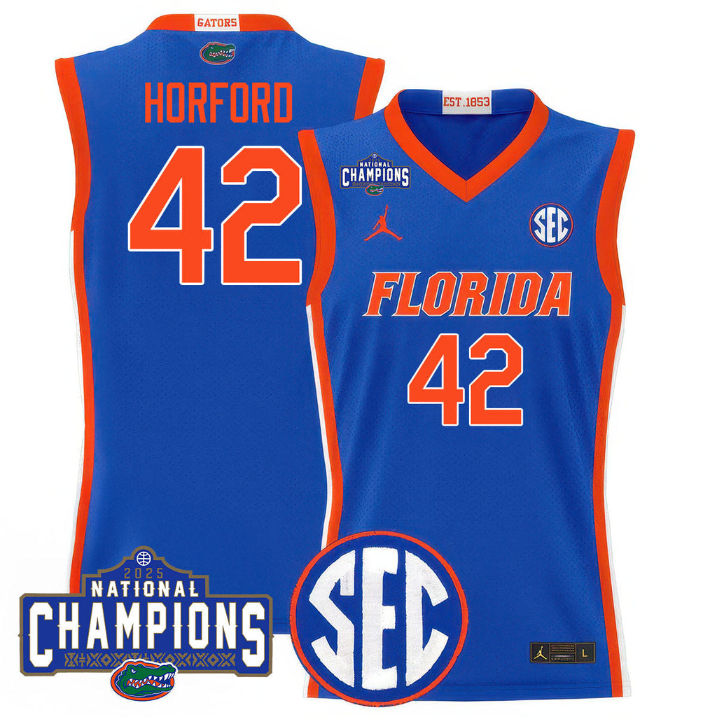 UF 2025 National Champions Basketball Jersey N1 - Stitched
