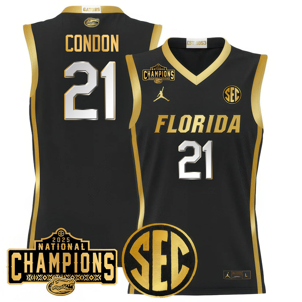 UF 2025 National Champions Basketball Jersey N1 - Stitched